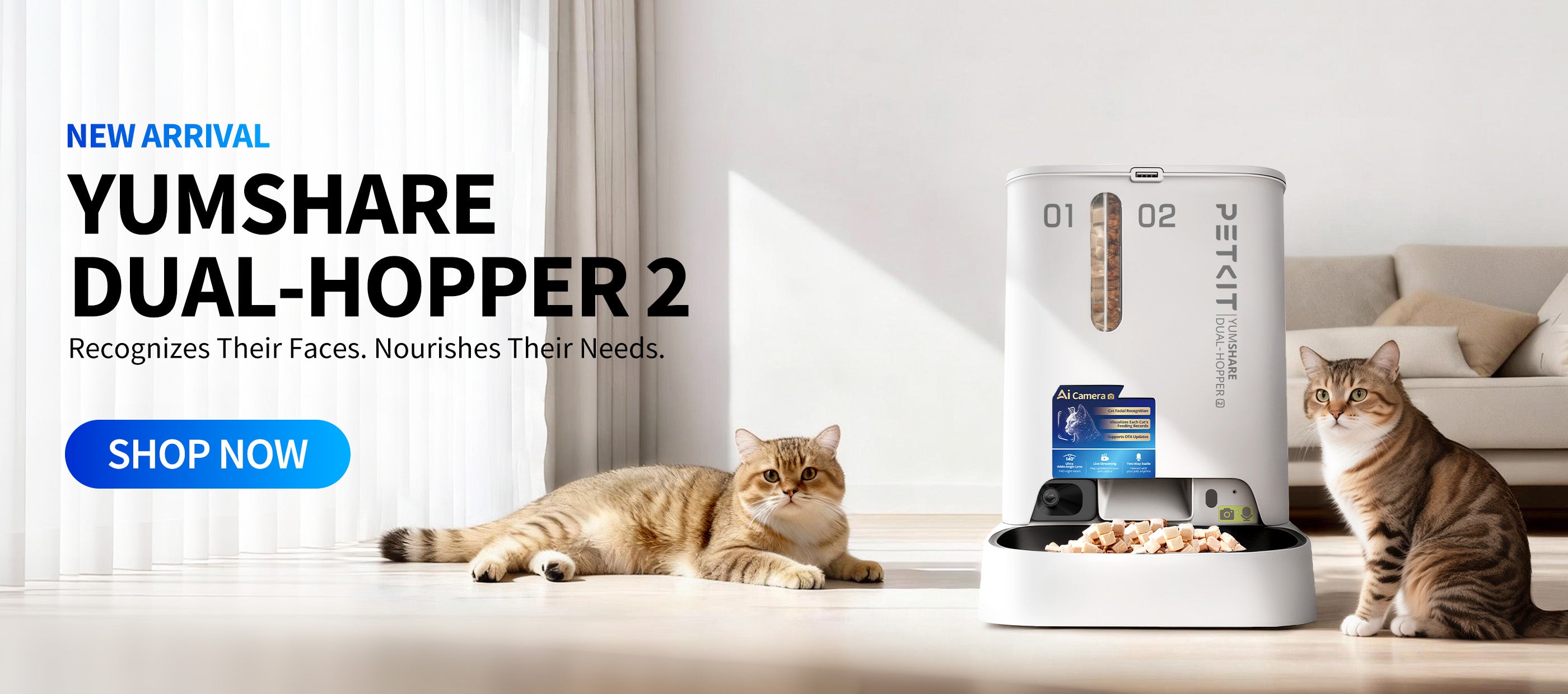 PETKIT YumShare Dual-hopper 2 Pet Smart Feeder