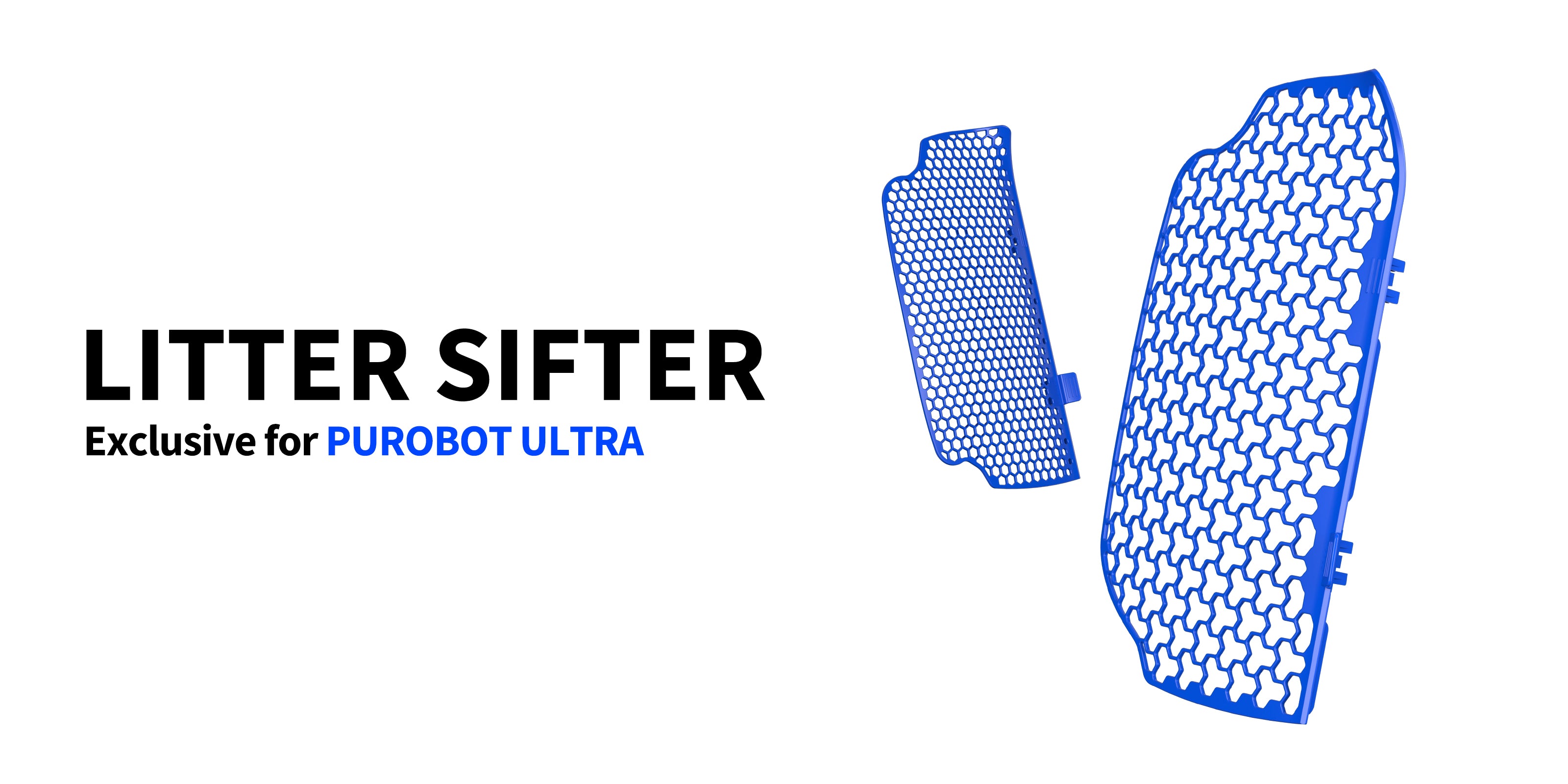 Cat Litter Sifter for Purobot Ultra banner showing litter separation solution for efficient waste management