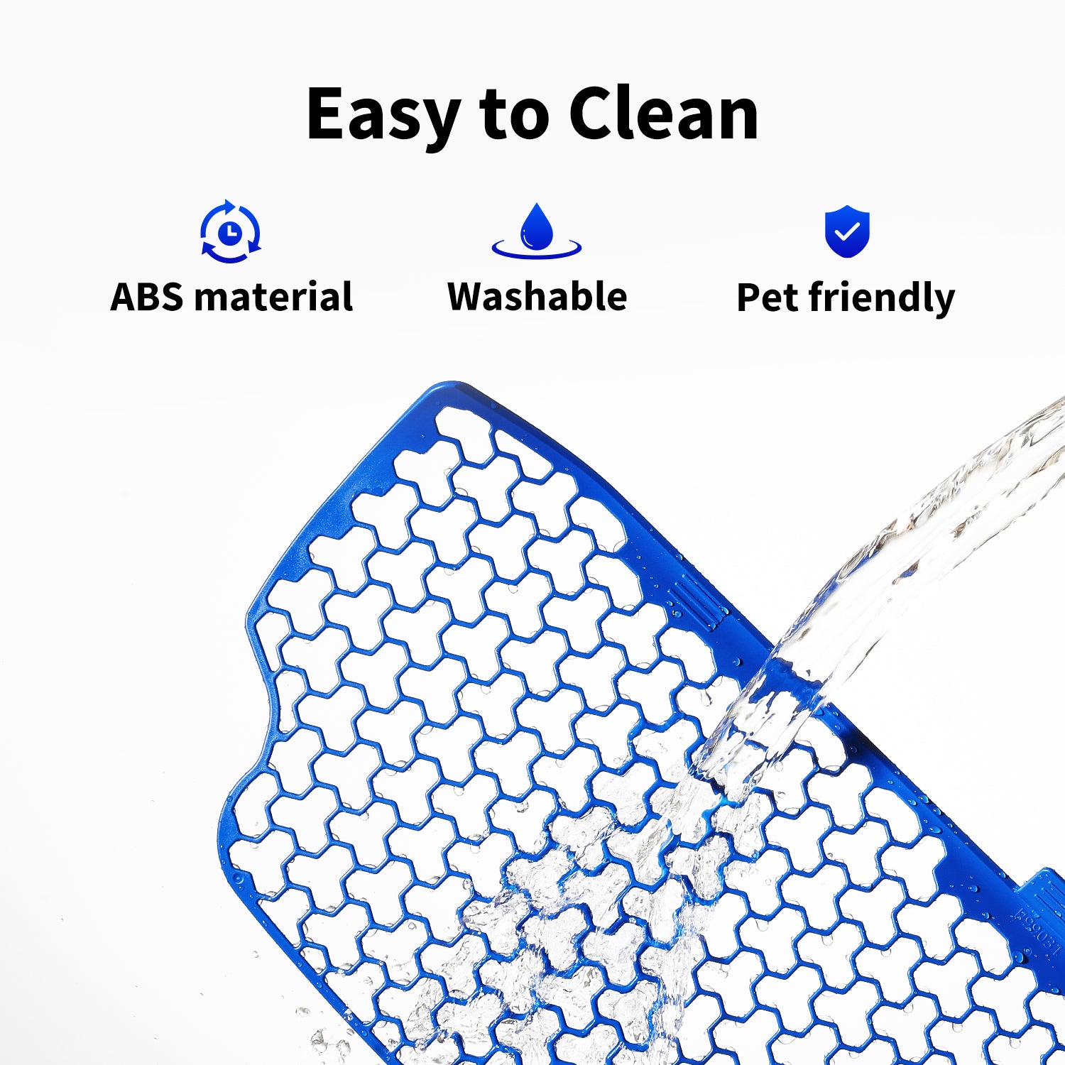 Cat Litter Sifter made of washable ABS material, odor-free and pet-friendly for easy daily cleaning