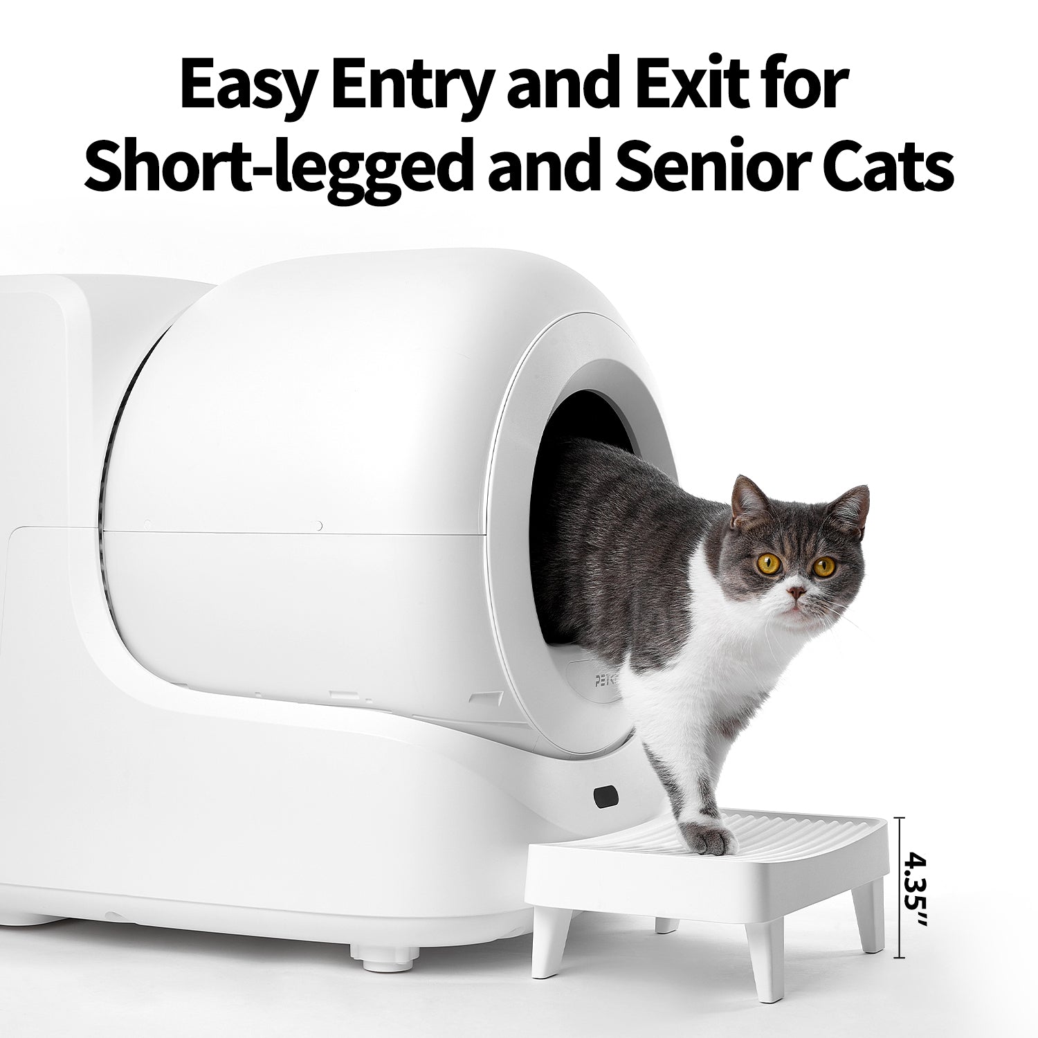 Easy-Step Pedal providing smooth entry and exit for short-legged and senior cats