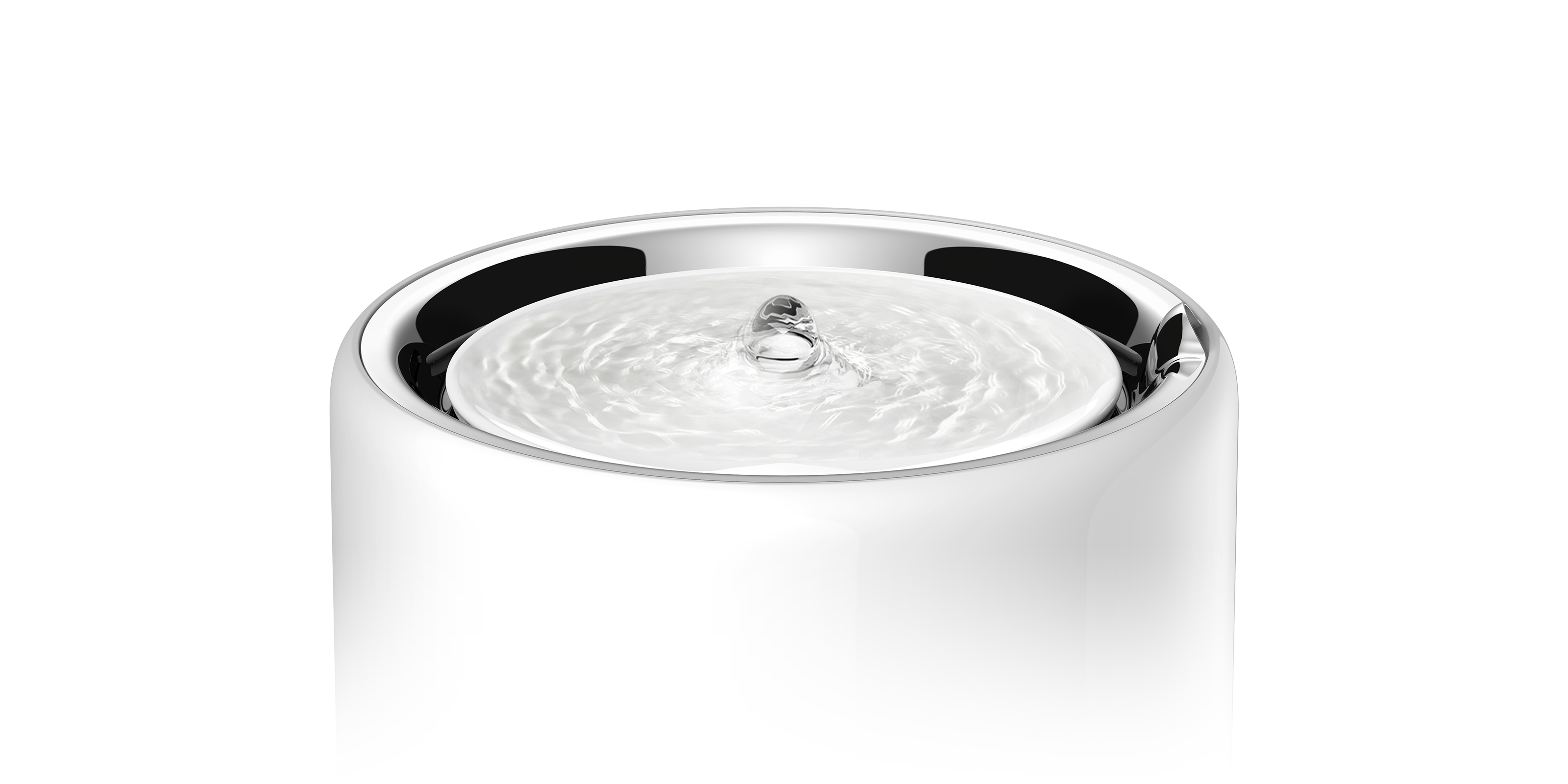 EverSweet 3 Pro UVC Pet Water Fountain with 1.6 liter capacity and 60 milliliters reserved in the tray during power off