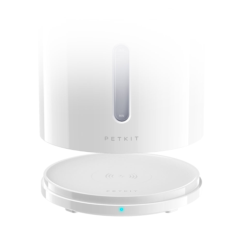 EverSweet Solo 2 Pet Water Fountain showing the main unit separated from the base to highlight its detachable design