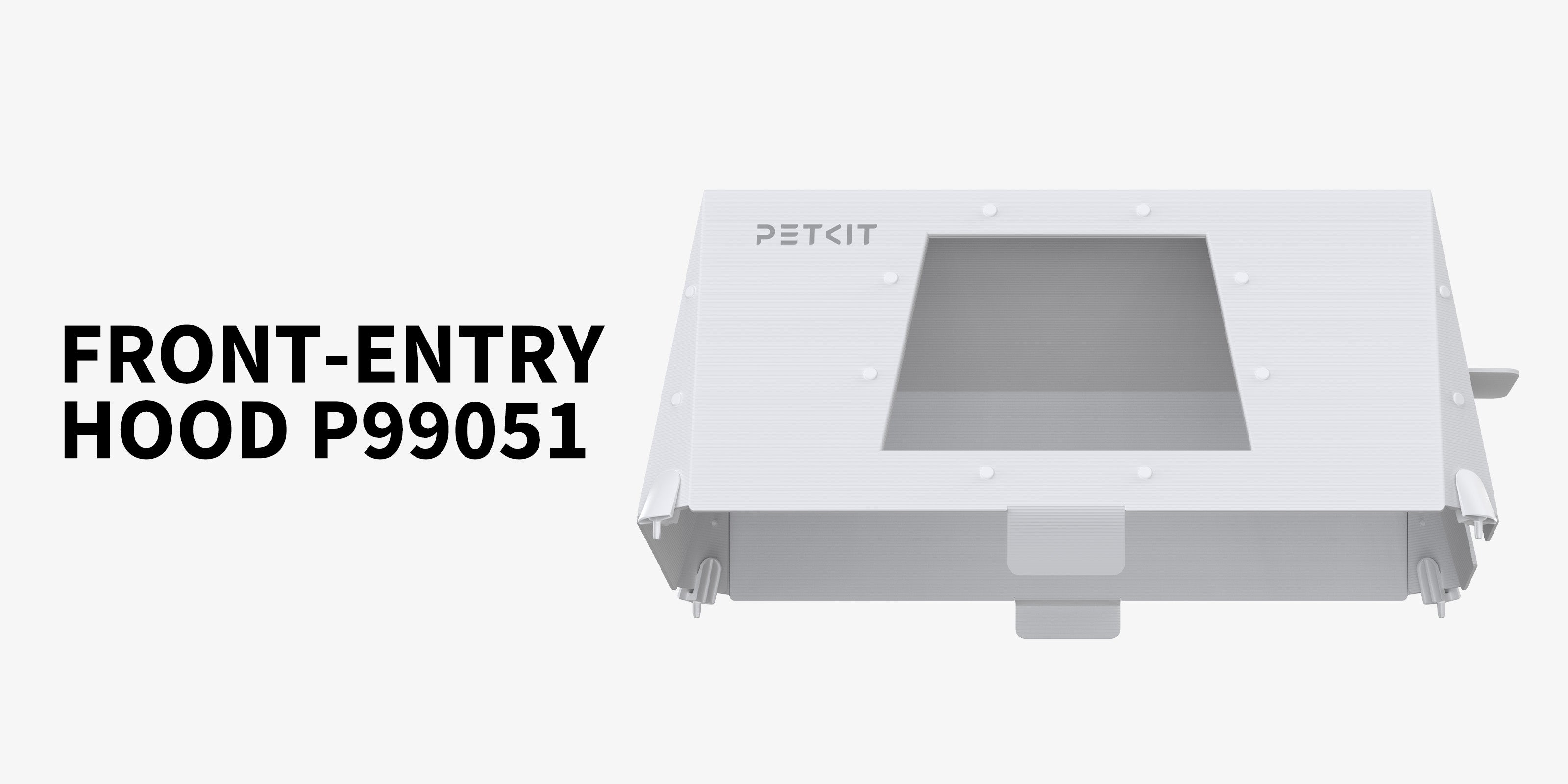 Front-Entry Hood displayed in a clean product banner, highlighting its simple, functional design