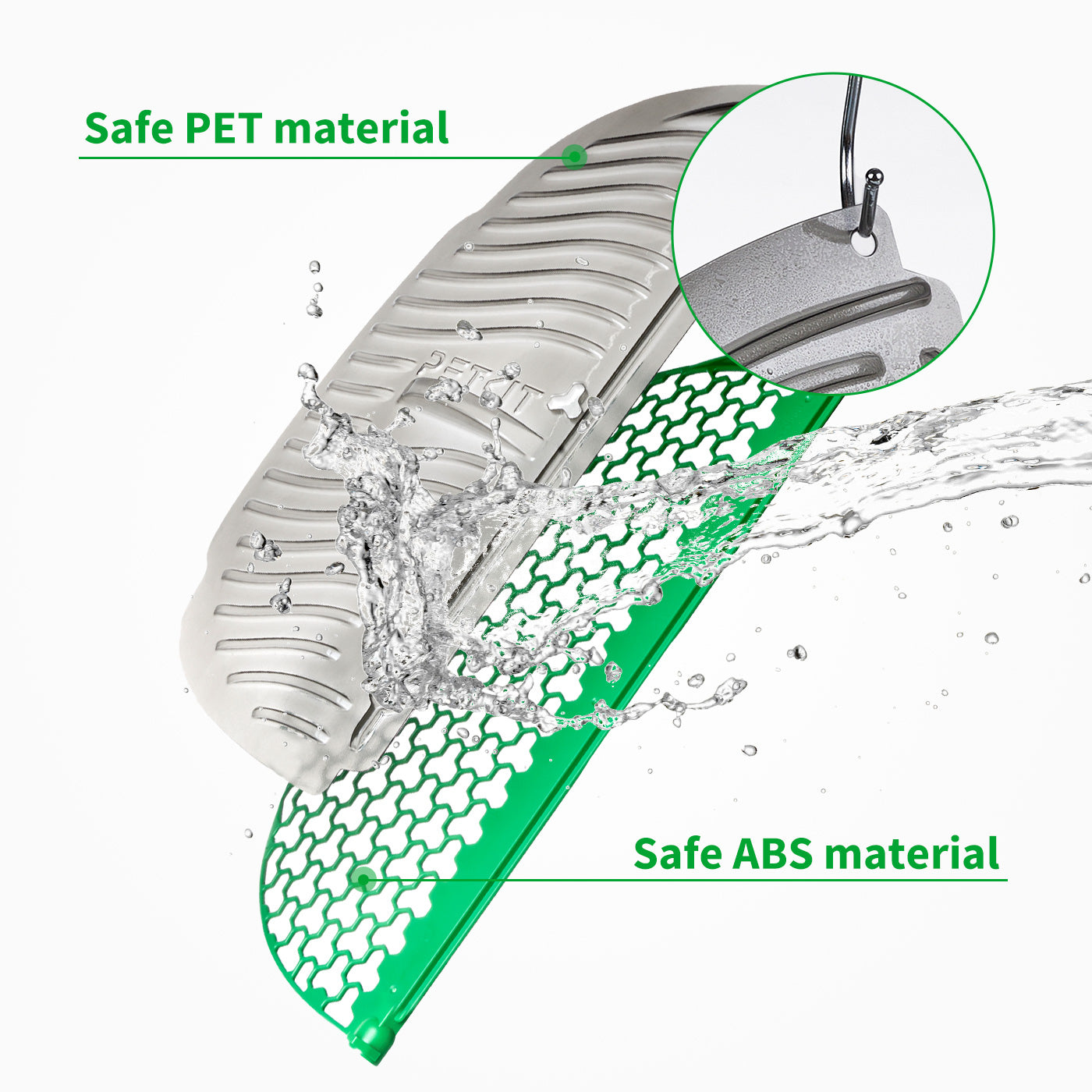 Magnetic Cat Litter Remover Set made of durable, washable material for easy cleaning and maintenance