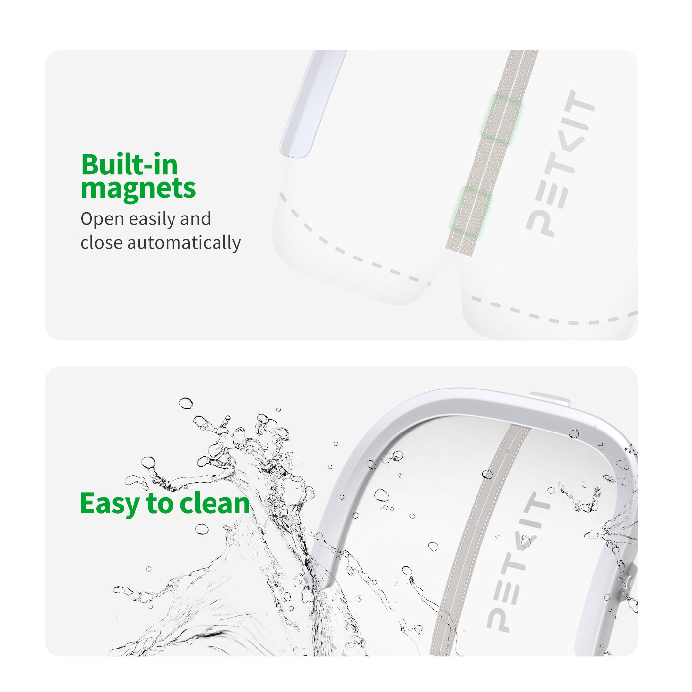 Magnetic curtain with middle seam magnets for easy opening, seamless closure, and effortless cleaning