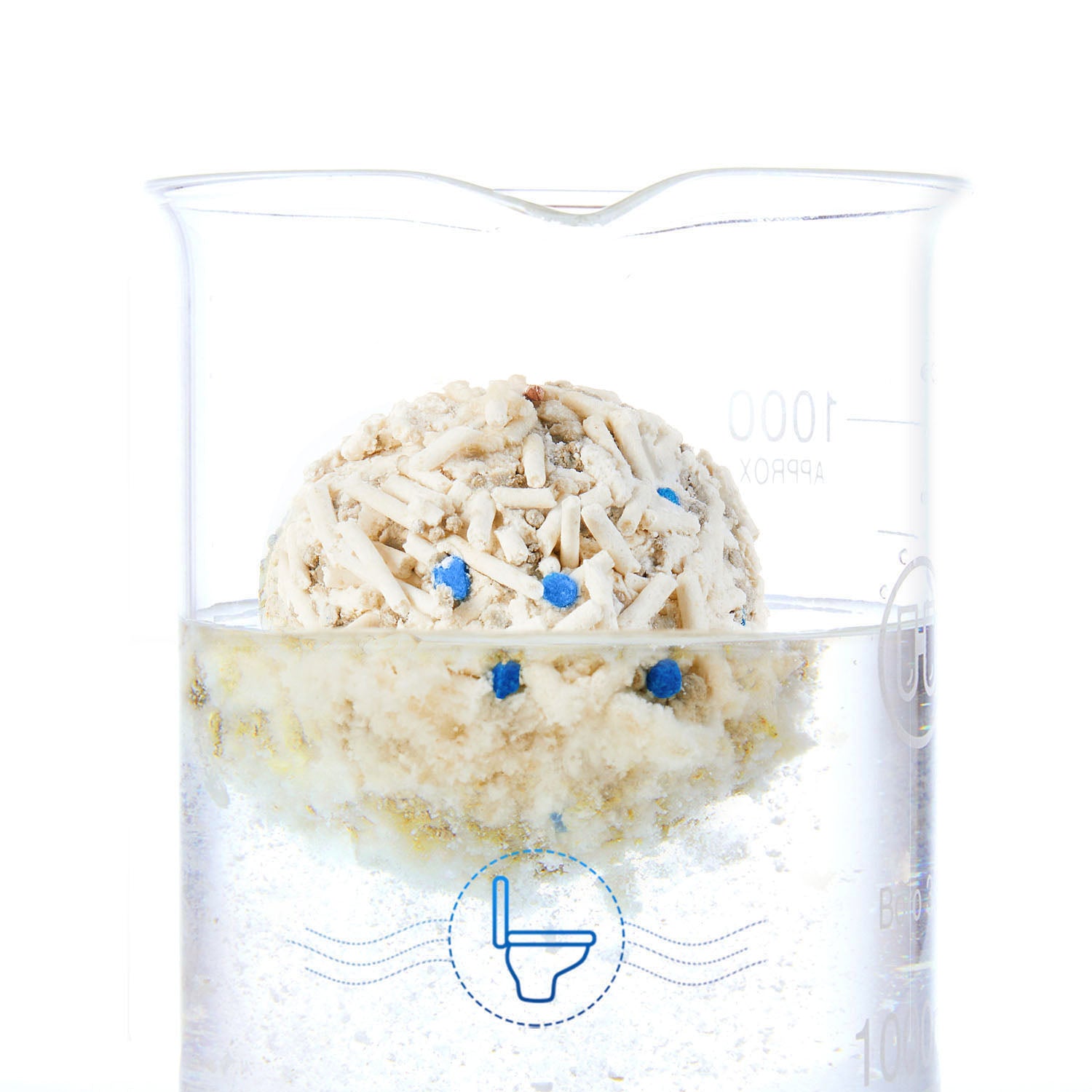 Occult Blood Test Mixed Cat Litter fully flushable, dissolves quickly in water, safe for toilet and sewer disposal