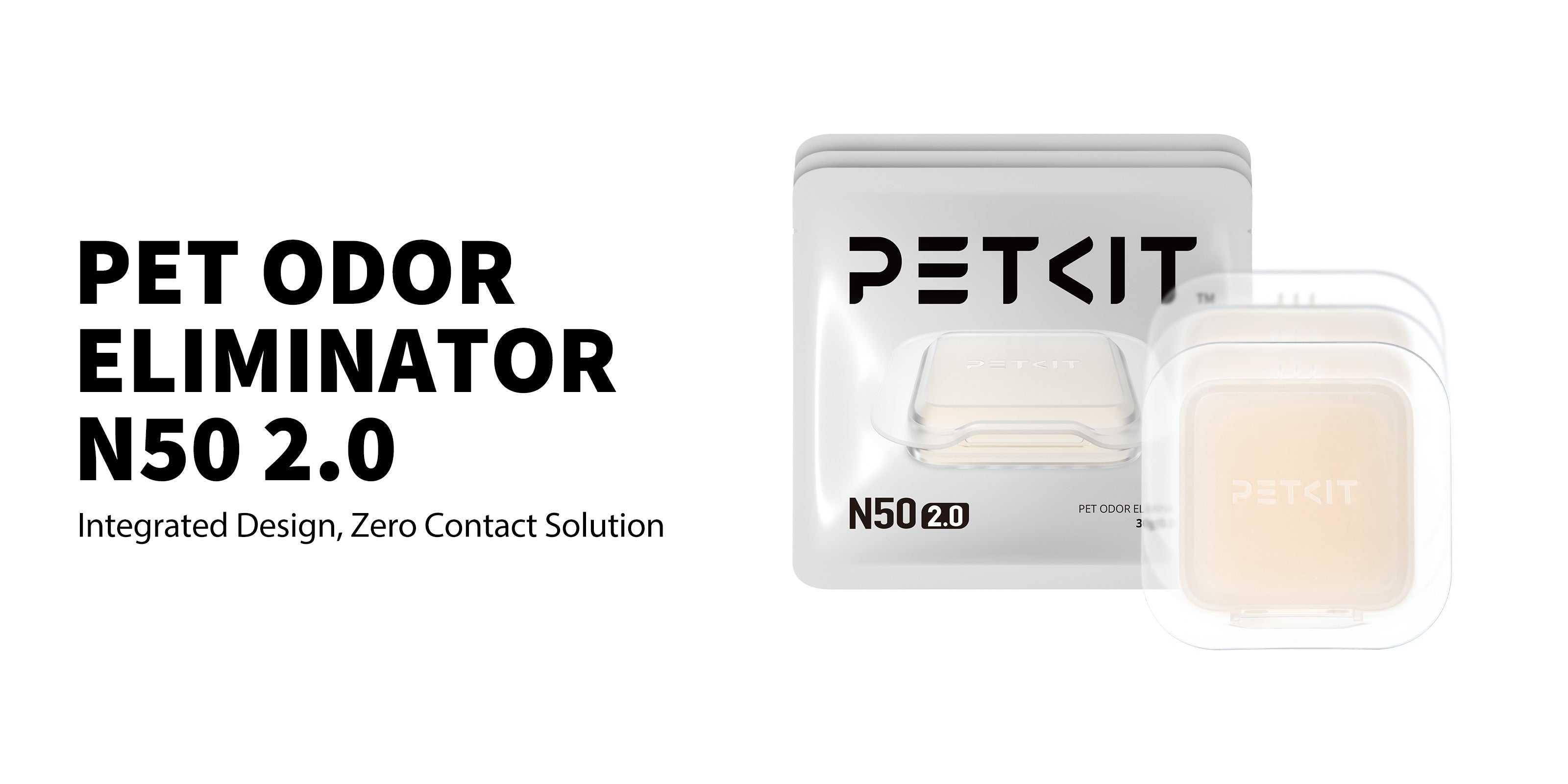Pet Odor Eliminator N50 2.0 featuring an integrated, zero-contact design for clean and hands-free odor control