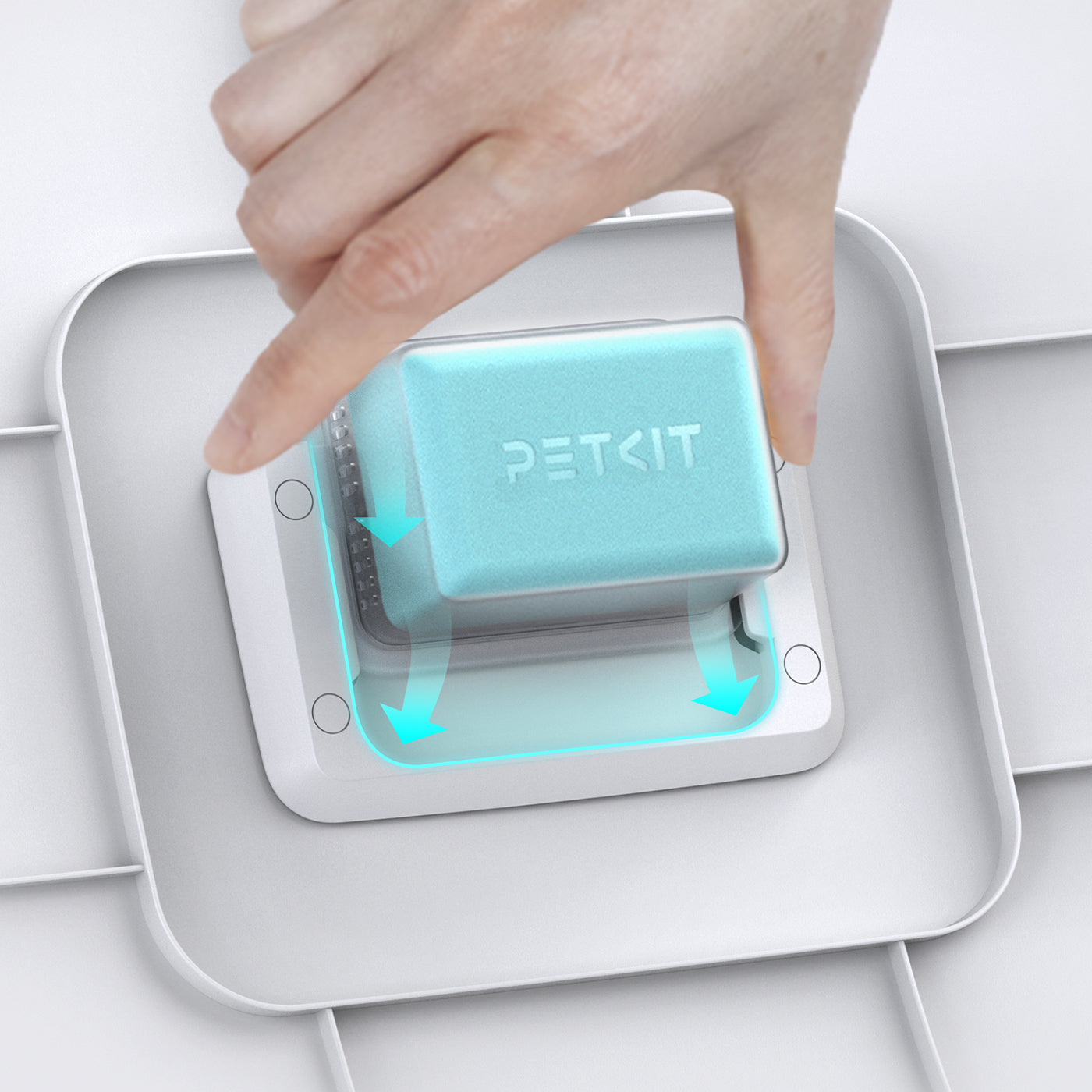 Pet Odor Eliminator N60 integrated case design for Purobot Ultra automatic litter box allows easy installation without direct contact and supports sensitive skin