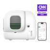 PuraMax 2 Automatic Cat Litter Box with smartphone app control, showing real-time operation and easy remote management