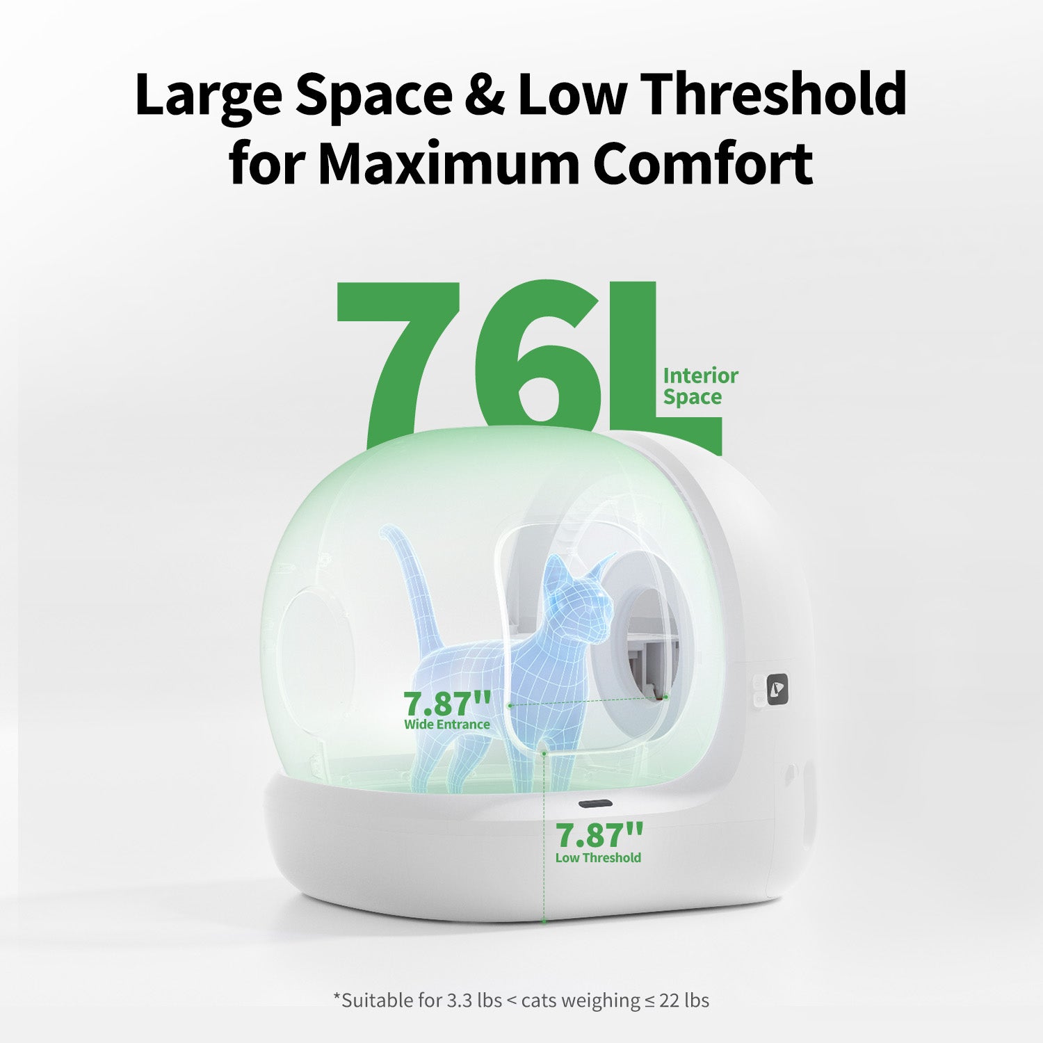 PuraMax 2 Automatic Cat Litter Box featuring a 76L spacious interior and low entry design for maximum feline comfort