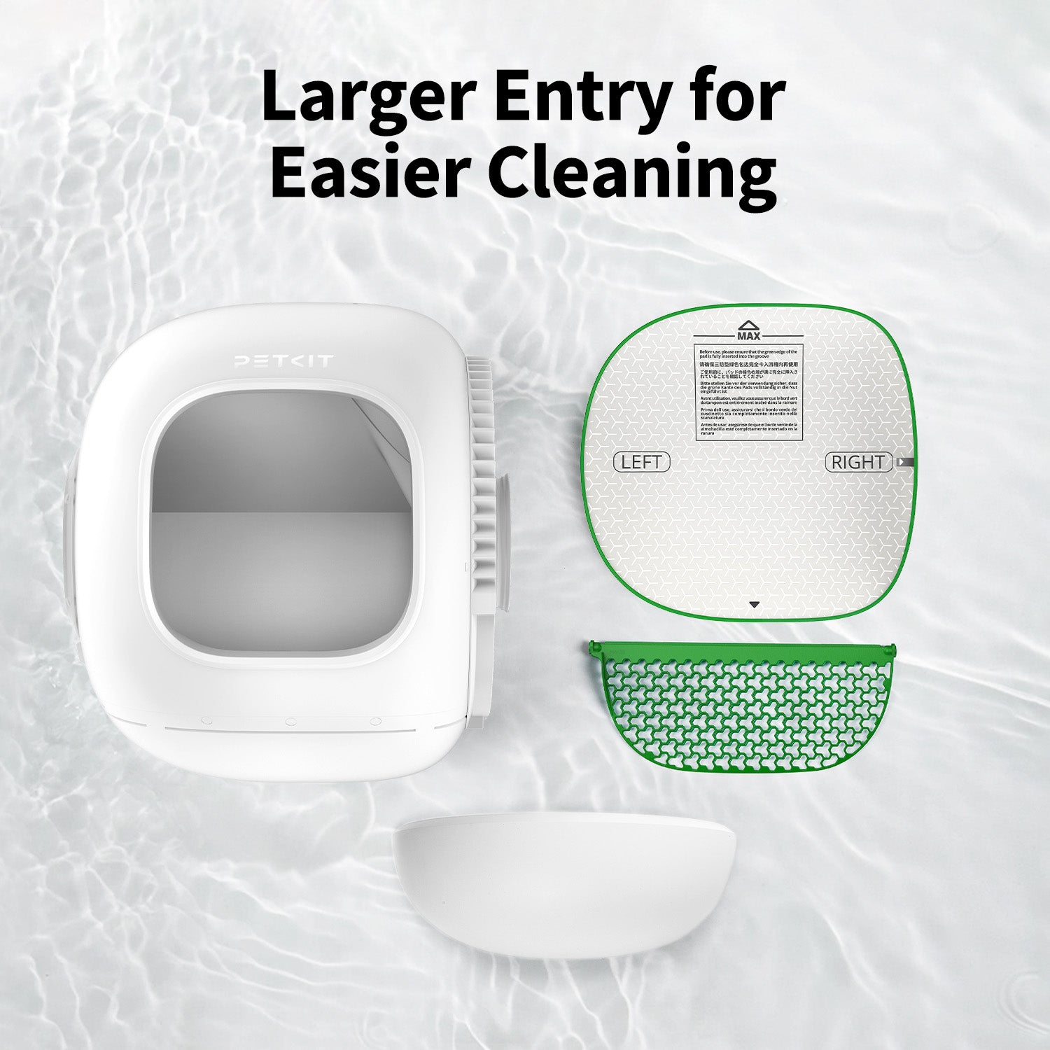 PUROBOT MAX PRO 2 litter box larger entry and detachable design for easier cleaning