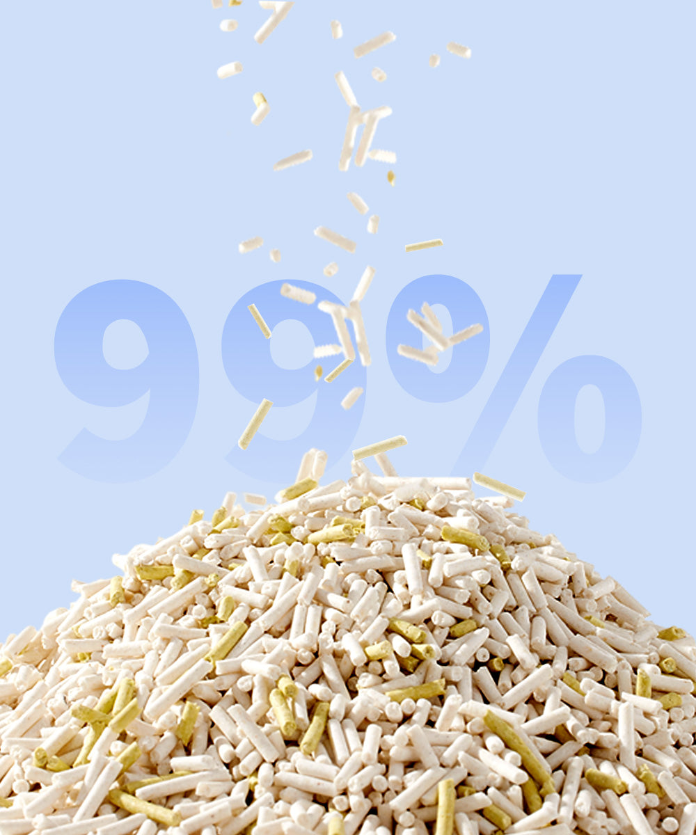 Urine Monitor Cat Litter using a multi-stage dust removal process to minimize airborne particles