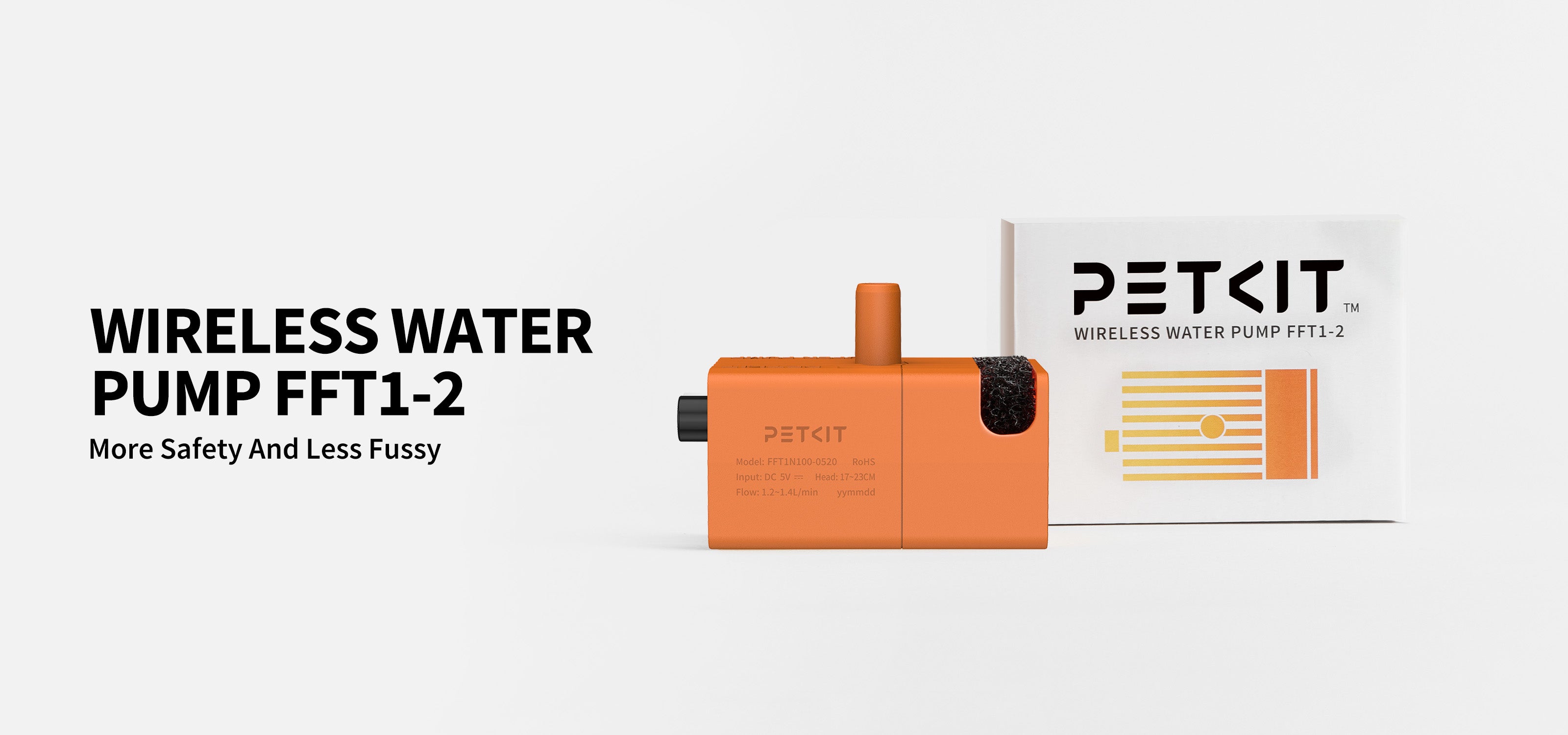 Wireless water pump FFT1-2 banner more safety and less fussy