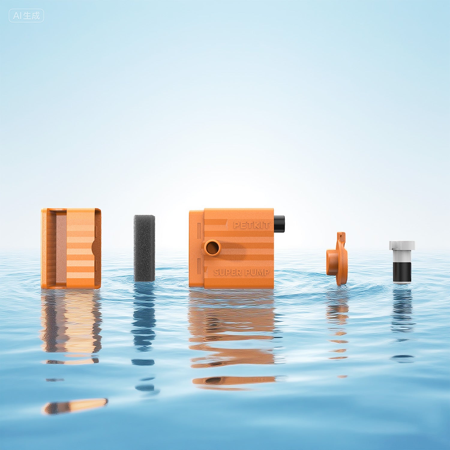 Wireless water pump FFT1-2 detachable parts design easy to rinse and clean