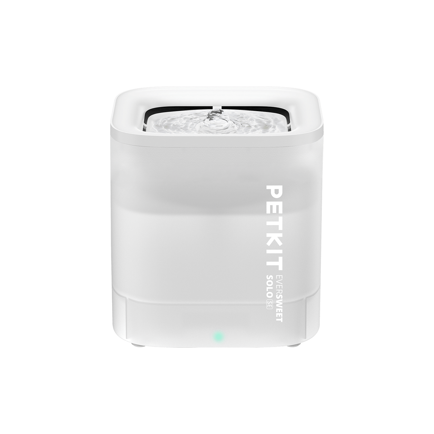 EverSweet Solo SE Pet Water Fountain shown as a complete unit with a compact structure designed for daily pet hydration