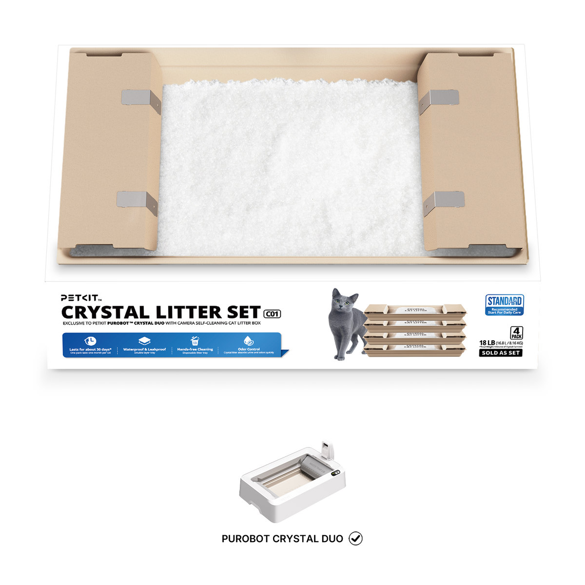 PETKIT Crystal Litter Set - 4 Pack