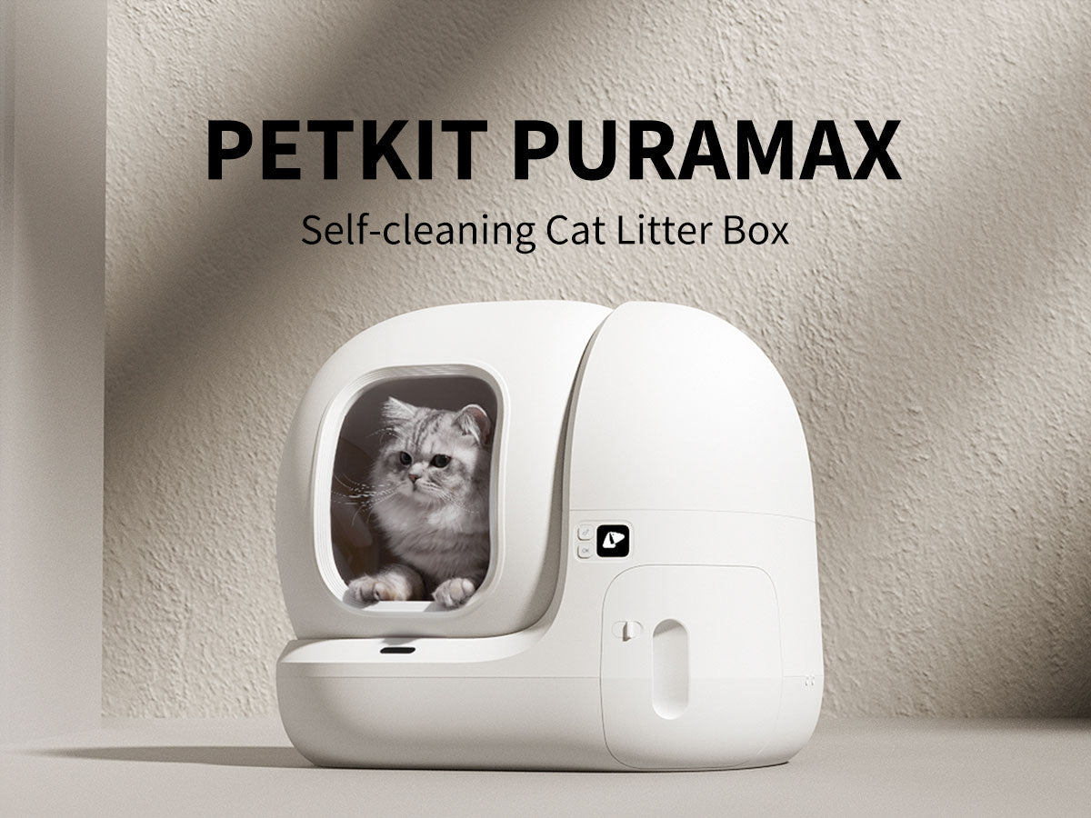  PETKIT Self Cleaning Cat Litter Box, PuraMax Cat Litter Box  for Multiple Cats, App Control/xSecure/Odor Removal Automatic Cat Litter  Box Includes Trash Bags and K3 Smart Air Purifier Spray 