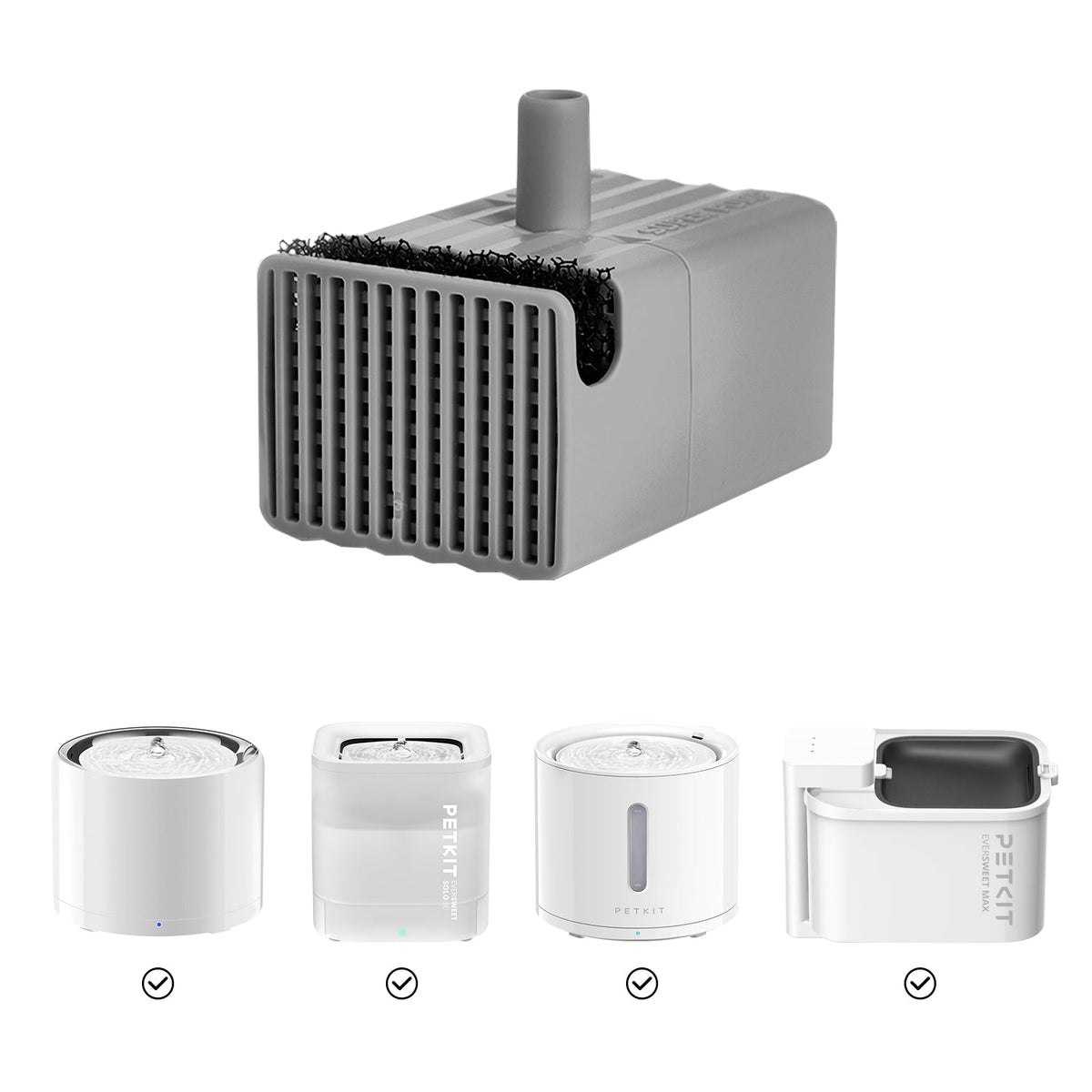 PETKIT Pompa Acqua Wireless Facile da Pulire, Resistente al Calore per EVERSWEET MAX 2 PETKIT Pompa Acqua Wireless Facile da Pulire, Resistente al Calore per EVERSWEET MAX 2