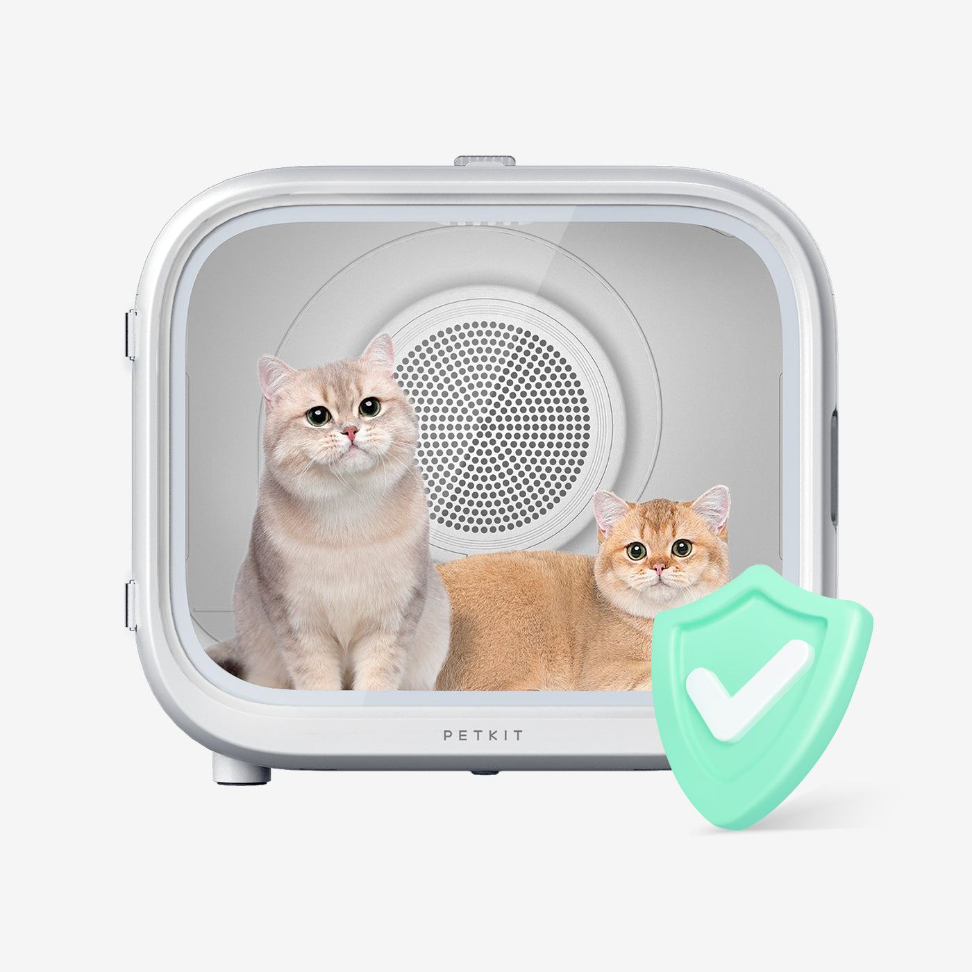 AirSalon Max Pet Dryer Box with xSecure safety system automatically shuts down when temperature exceeds 104°F to prevent overheating
