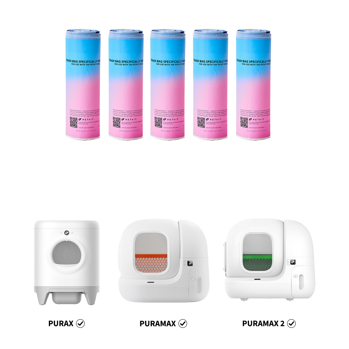 Trash Bag for PETKIT PuraX Automatic Litter Boxes Tear-Resistant