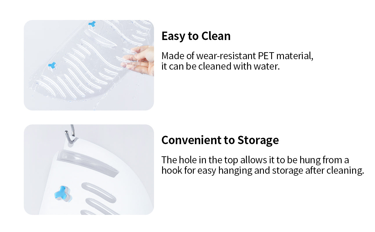 Cat Litter Remover made from washable PET material, easy to clean and hang for storage after use