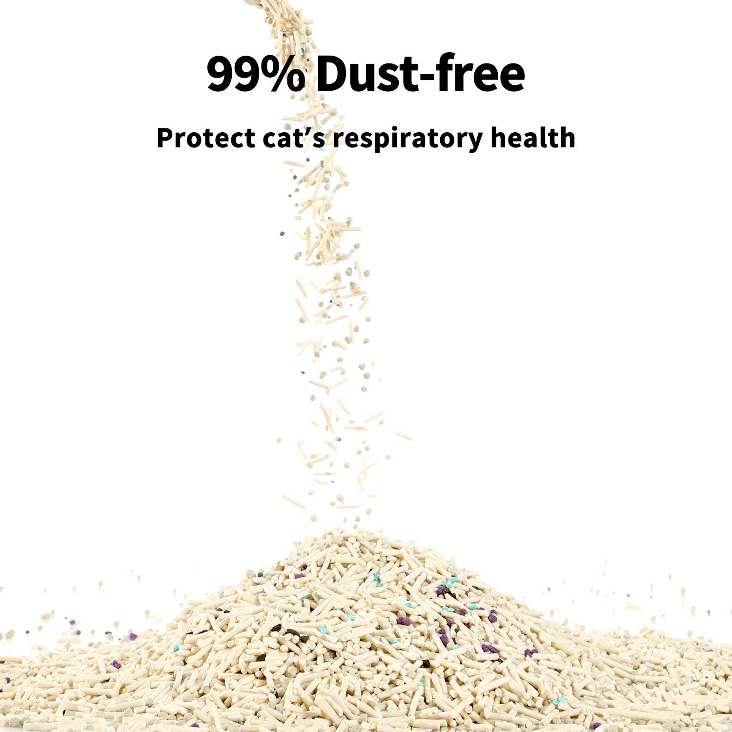 Clump+ Tofu Mixed Cat Litter 99% dust-free after 7-stage dust removal process, protecting respiratory health of cats and humans