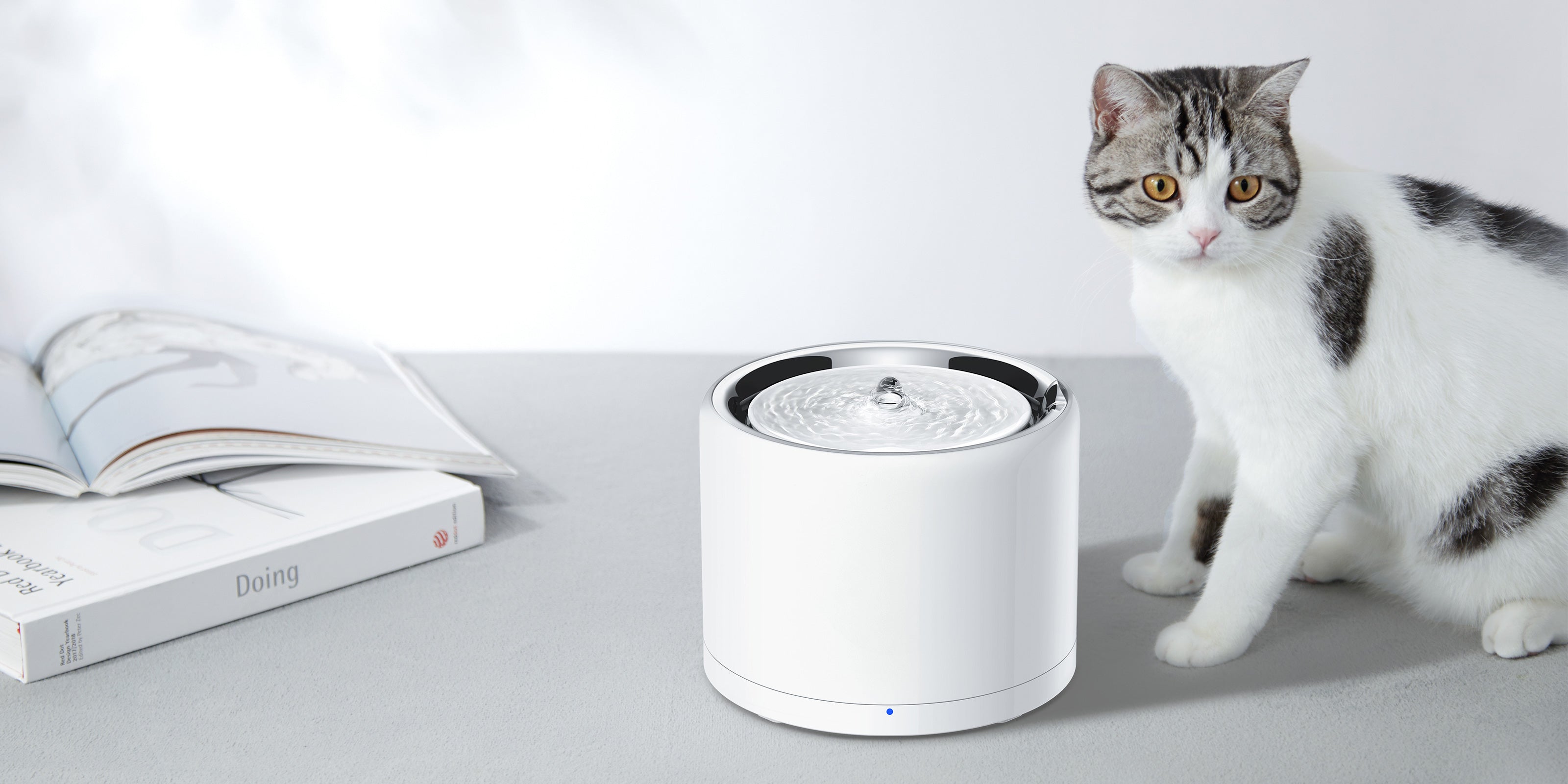 EverSweet 3 Pro UVC Pet Water Fountain allowing users to switch water flow modes and customize duration through the app