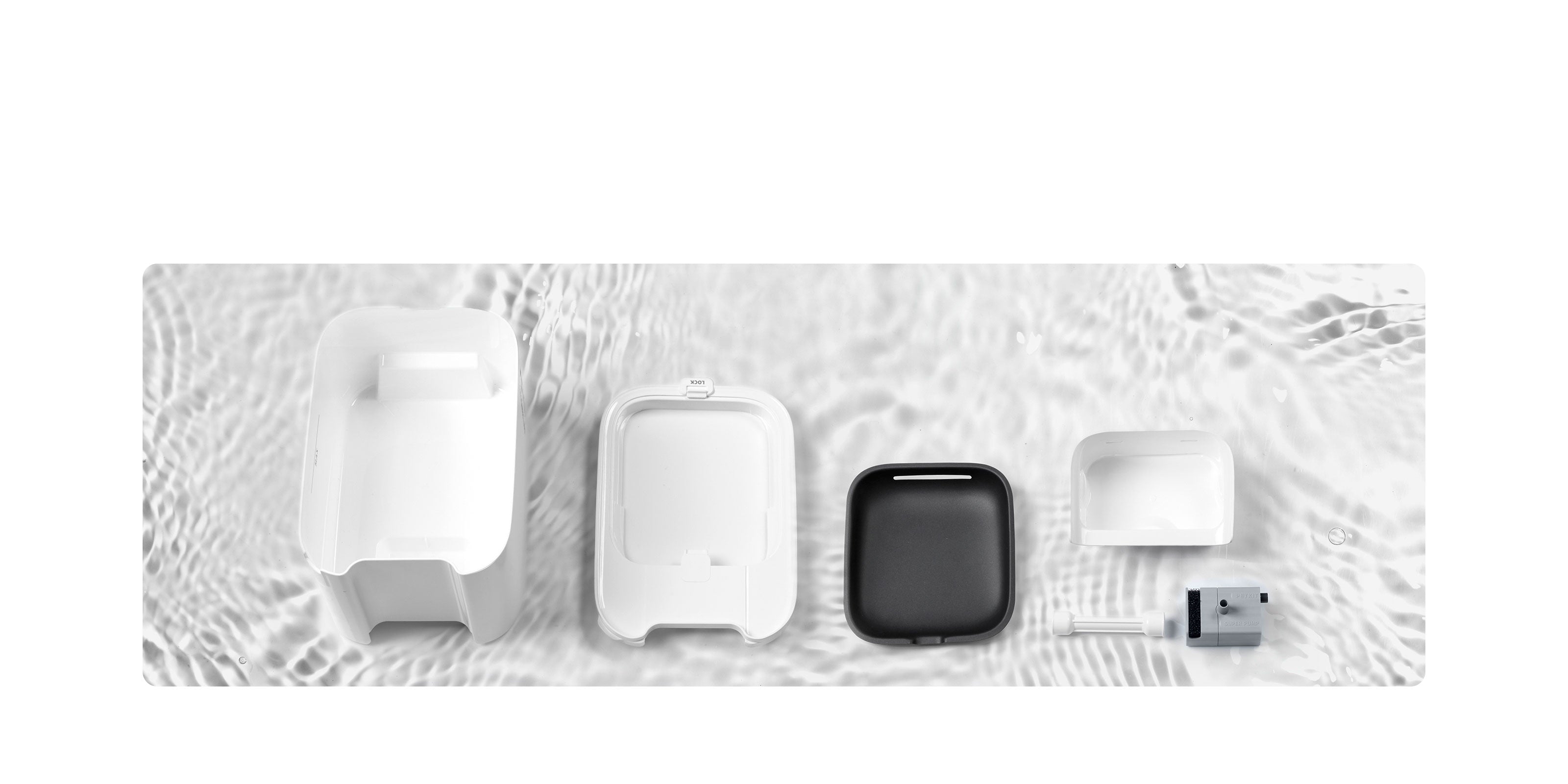 EverSweet Max pet water fountain with fully detachable parts for easier assembly and routine cleaning