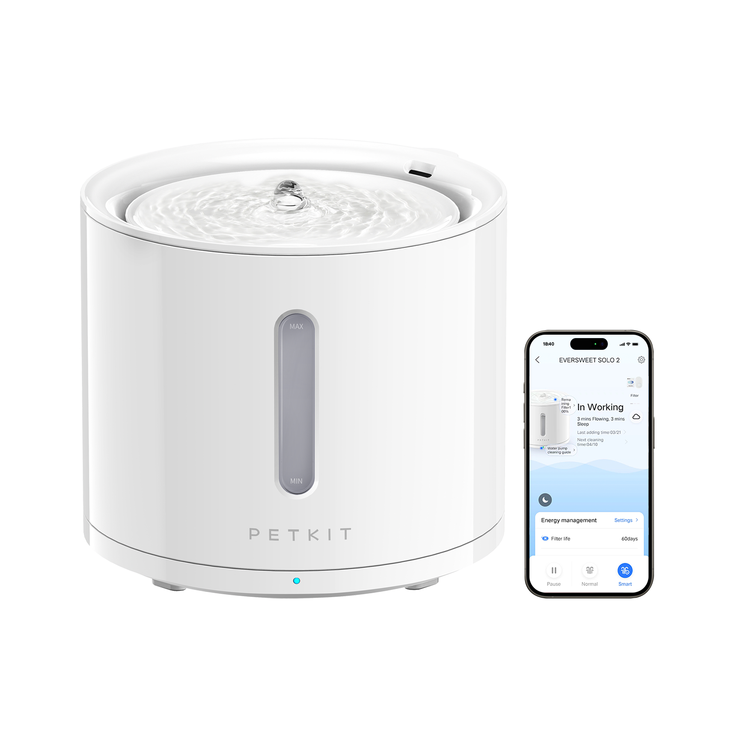 PETKIT Eversweet Solo 2 visable water 2L Wireless Pump Water