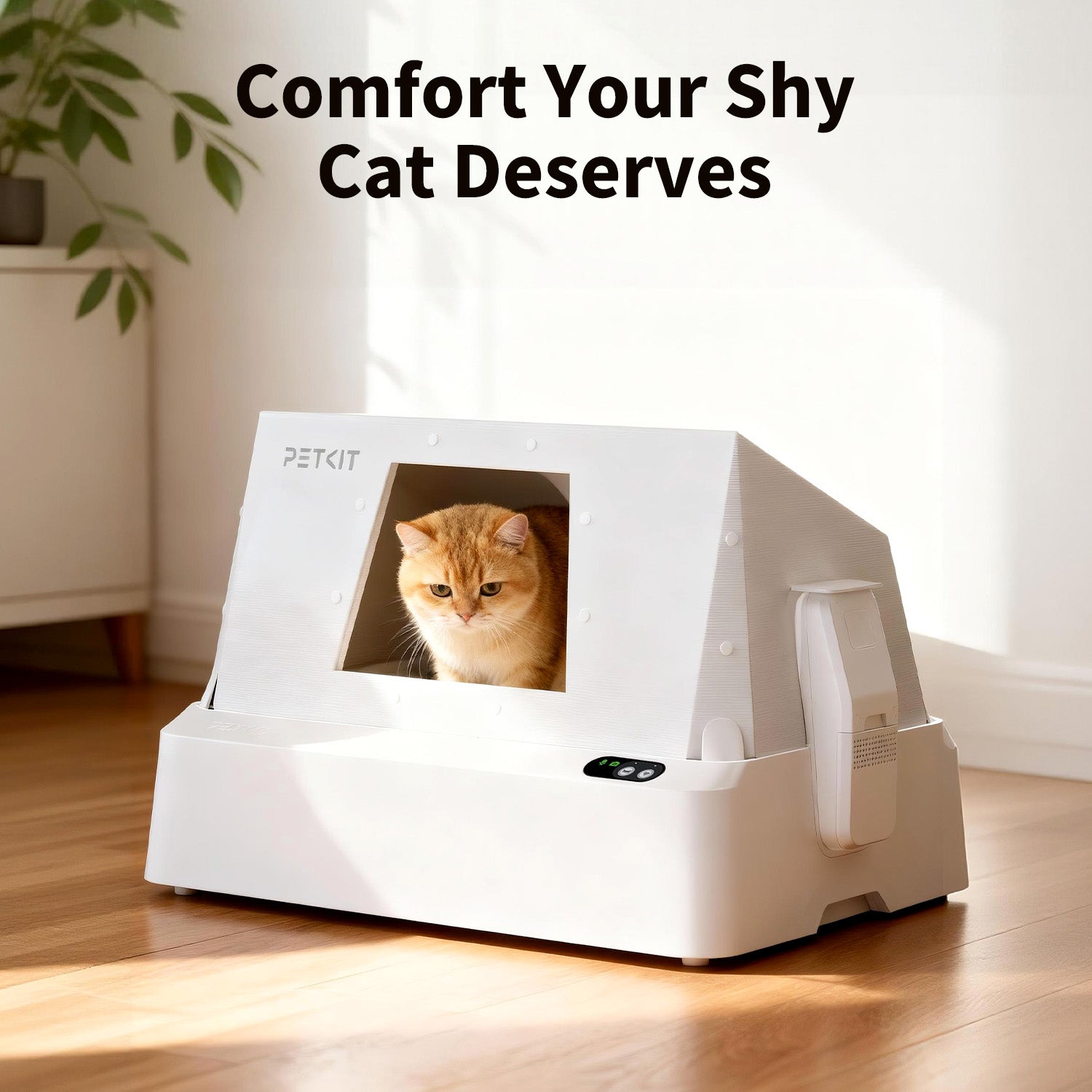 Front-Entry Hood providing a private, comfortable space for a cat using the litter box