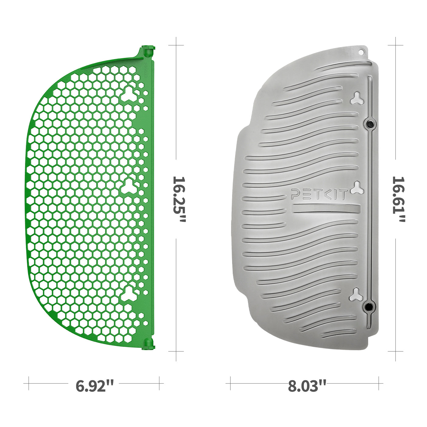 Dimensions of Clay Magnetic Cat Litter Remover Set P99023 designed for PuraMax , PuraMax 2, Purobot Max Pro and Purobot Max Pro 2