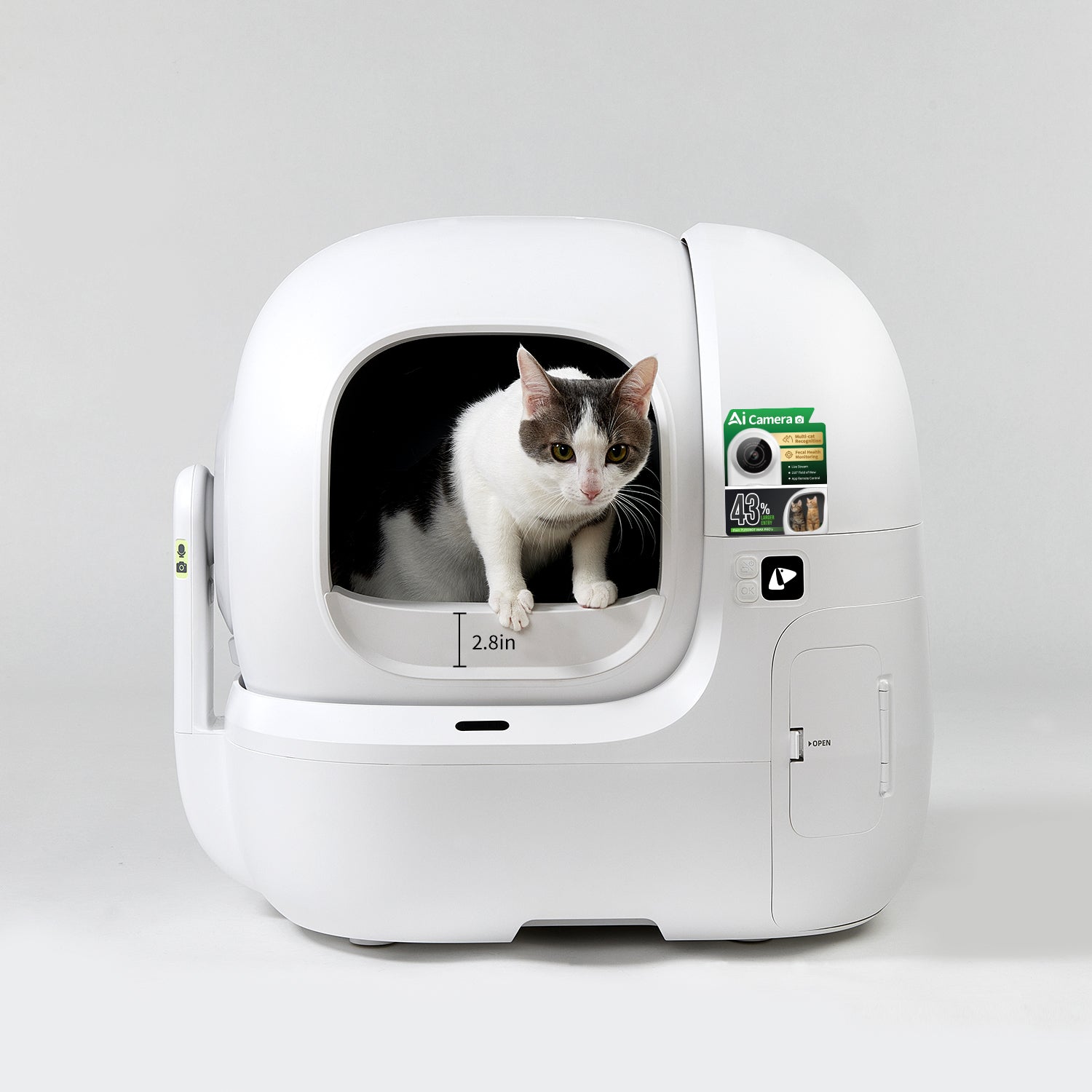 PETKIT Fence 2.0 elevated entrance barrier, 2.8 inches high, product on white background