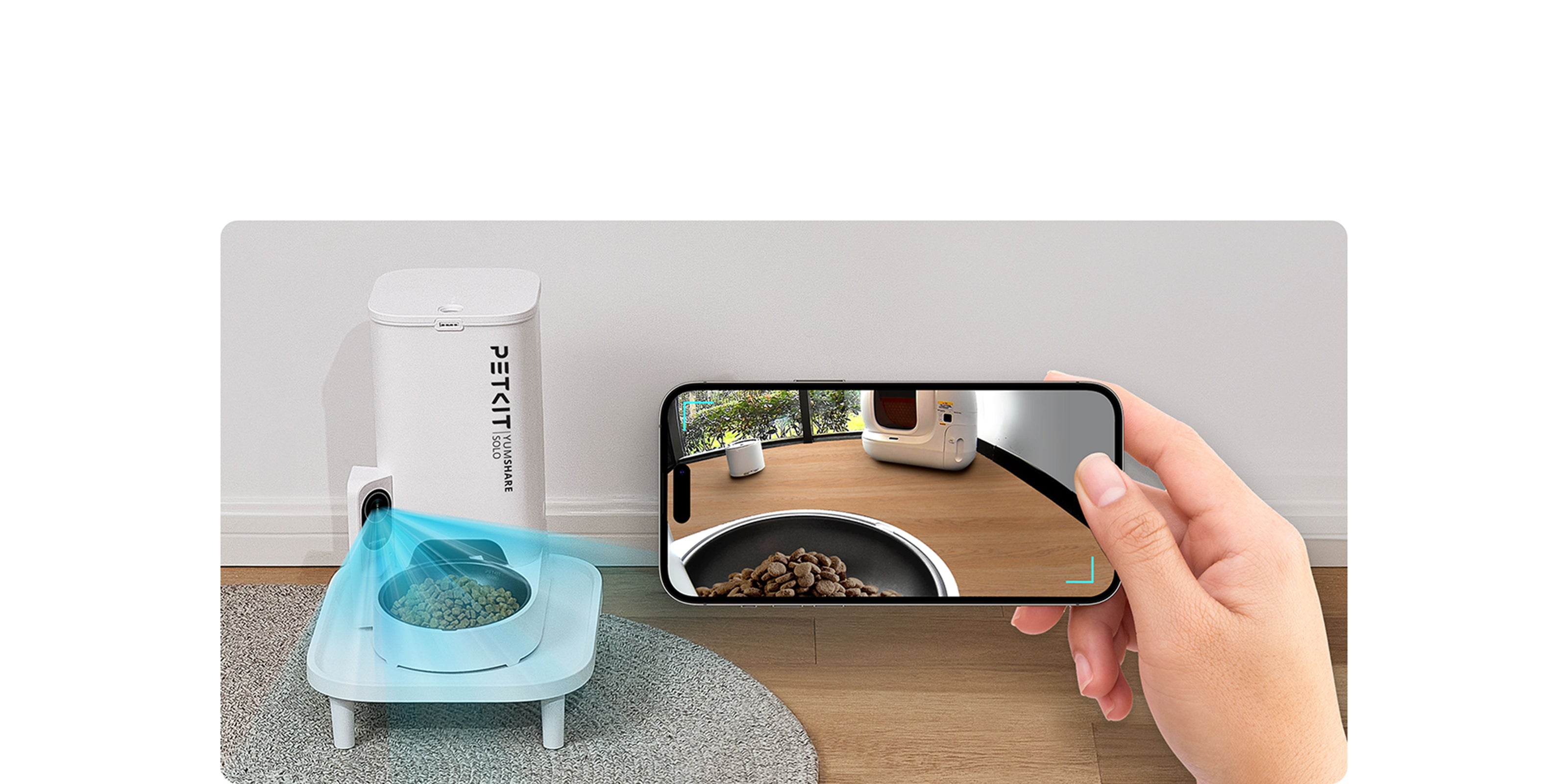 PETKIT Raised Stand raises the feeder’s camera to a better height, providing a wider view for complete pet zone observation through the PETKIT app