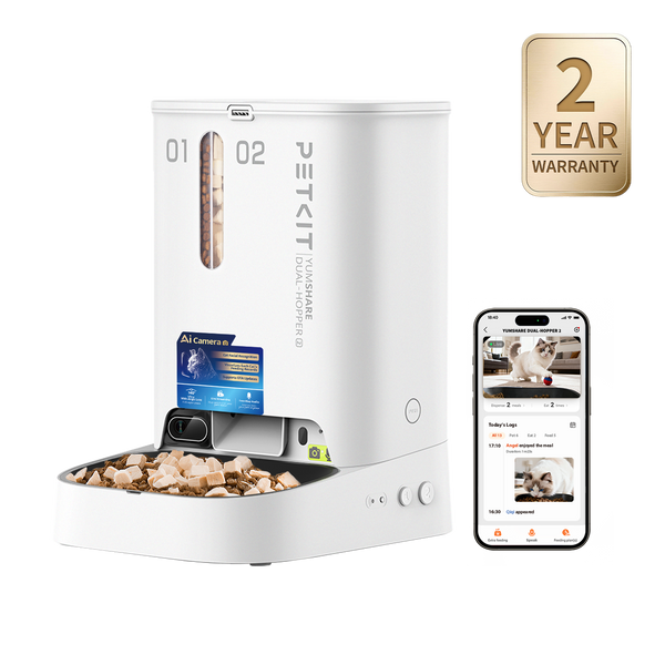 YumShare Dual-hopper 2 Automatic Feeder with Cat Recognition