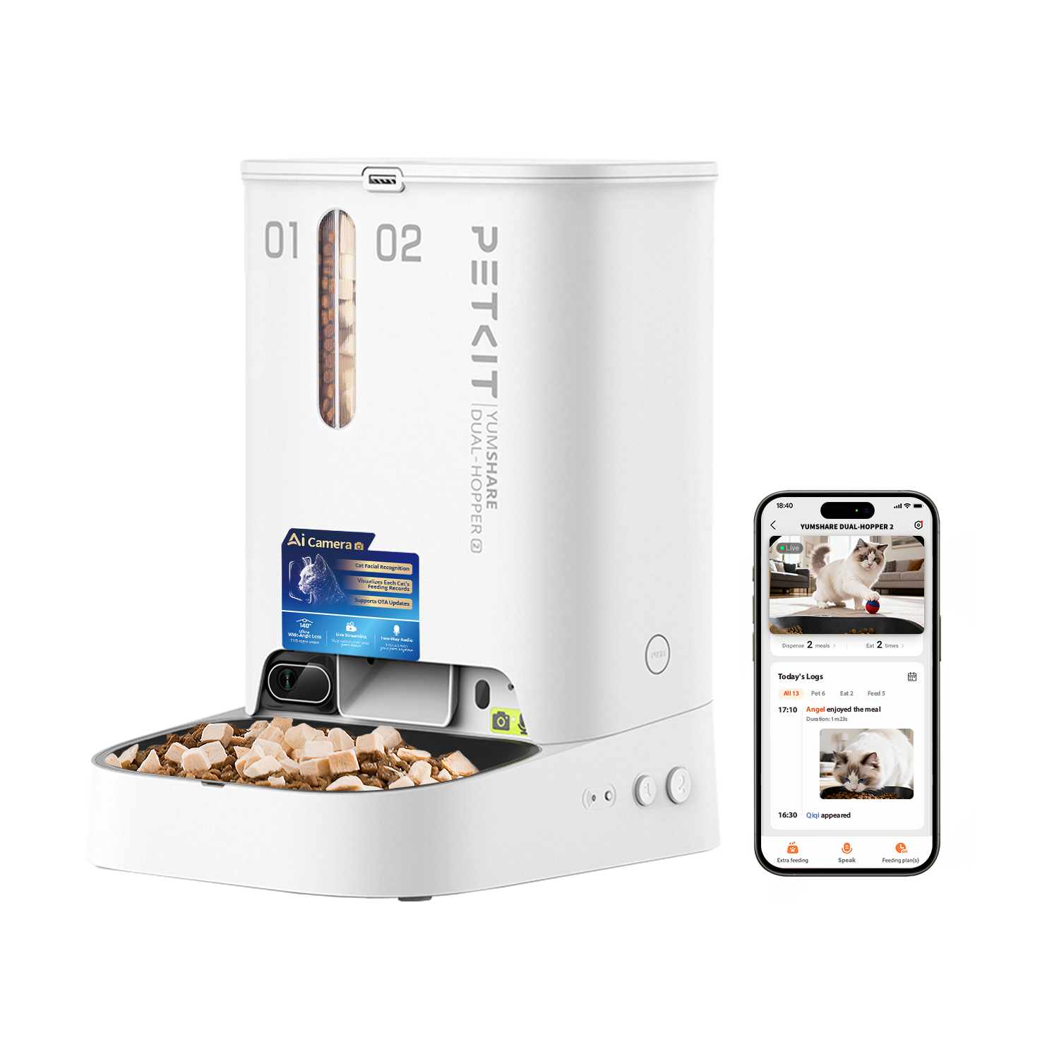 かるぴすページ PETKIT YUMSHARE DUAL-HOPPER YUMSHARE DUAL-HOPPER WITH CAMERA – PETKIT SINGAPORE