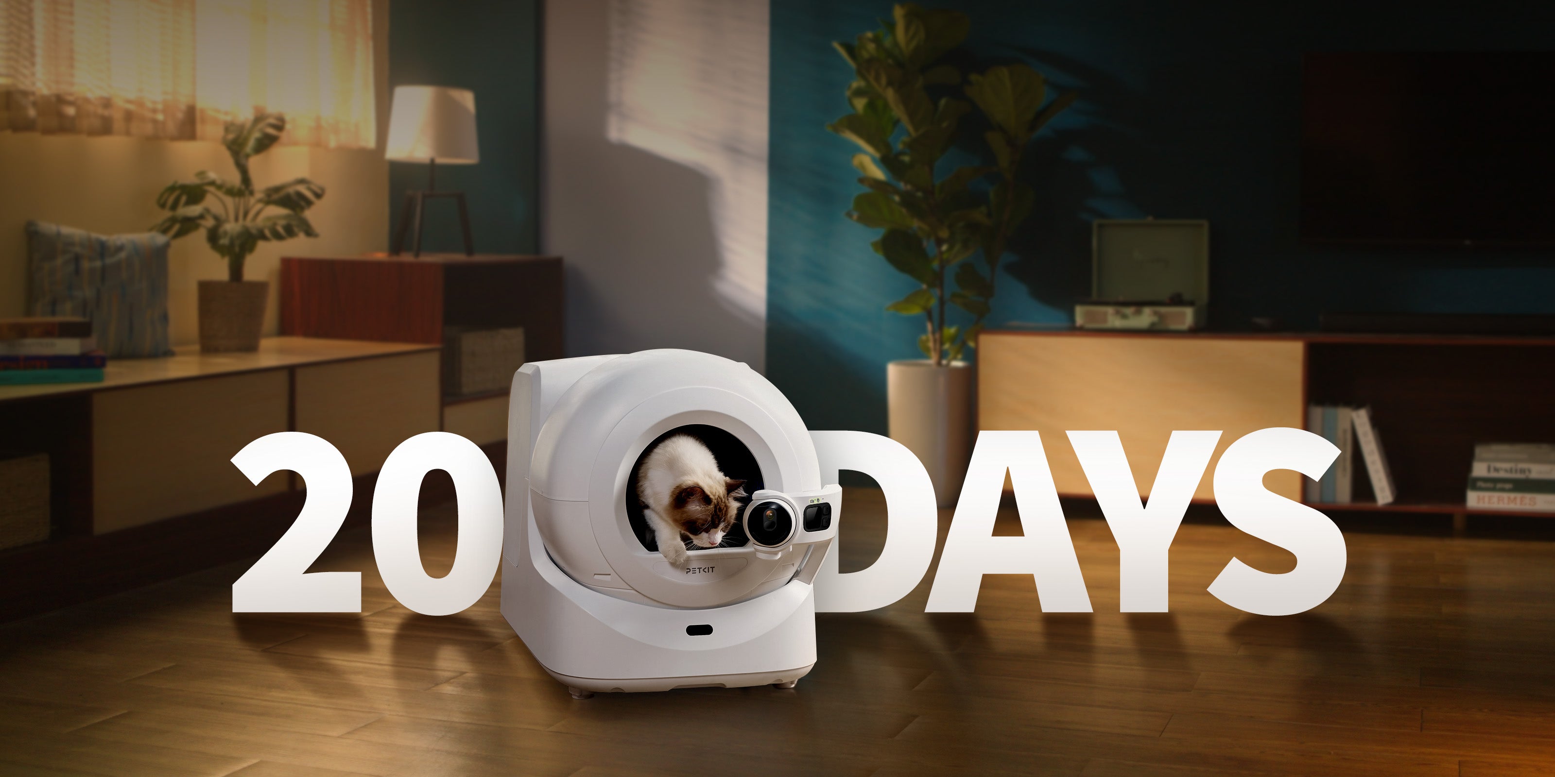 Purobot Ultra Automatic Cat Litter Box 10L waste bin supports up to 20 days of no scooping operation for one cat, ideal for short vacations