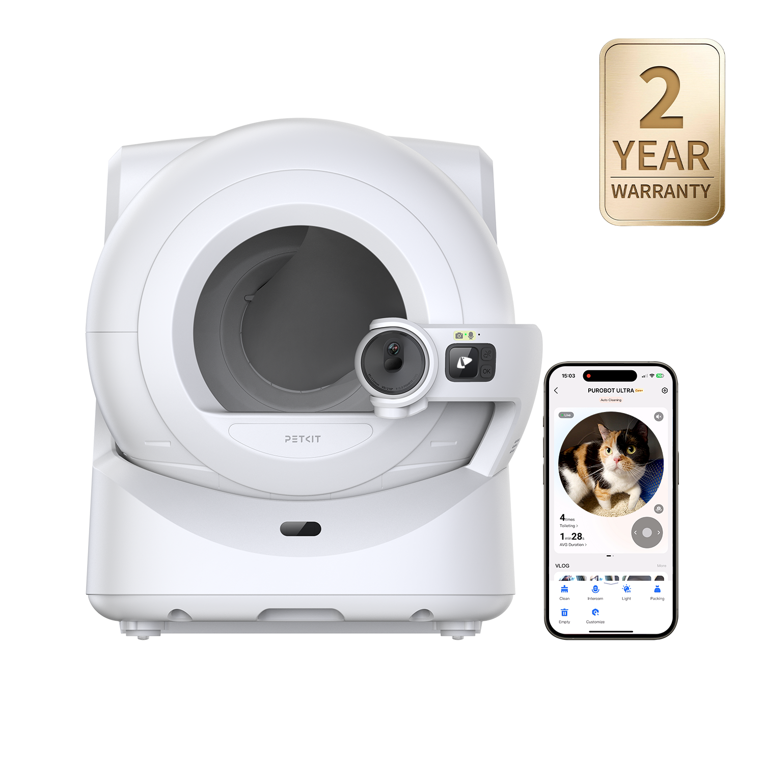 Purobot Ultra Automatic Litter Box with AI Camera & Auto Waste Packing