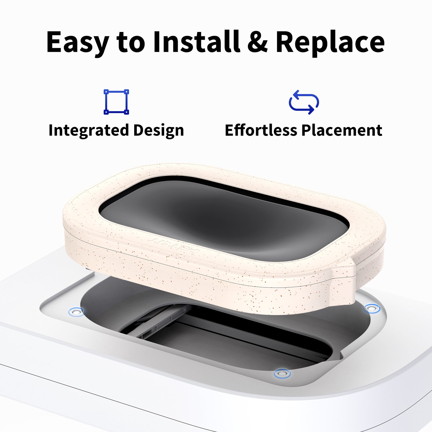 Refill Ring with integrated design allowing tool-free placement and effortless replacement