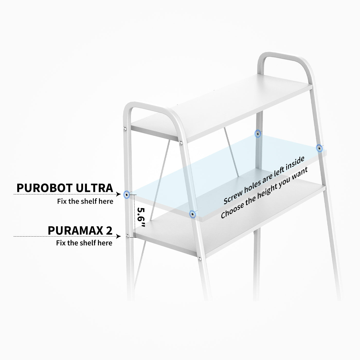 Storage Shelf featuring adjustable shelf height to accommodate items of different sizes and optimize space