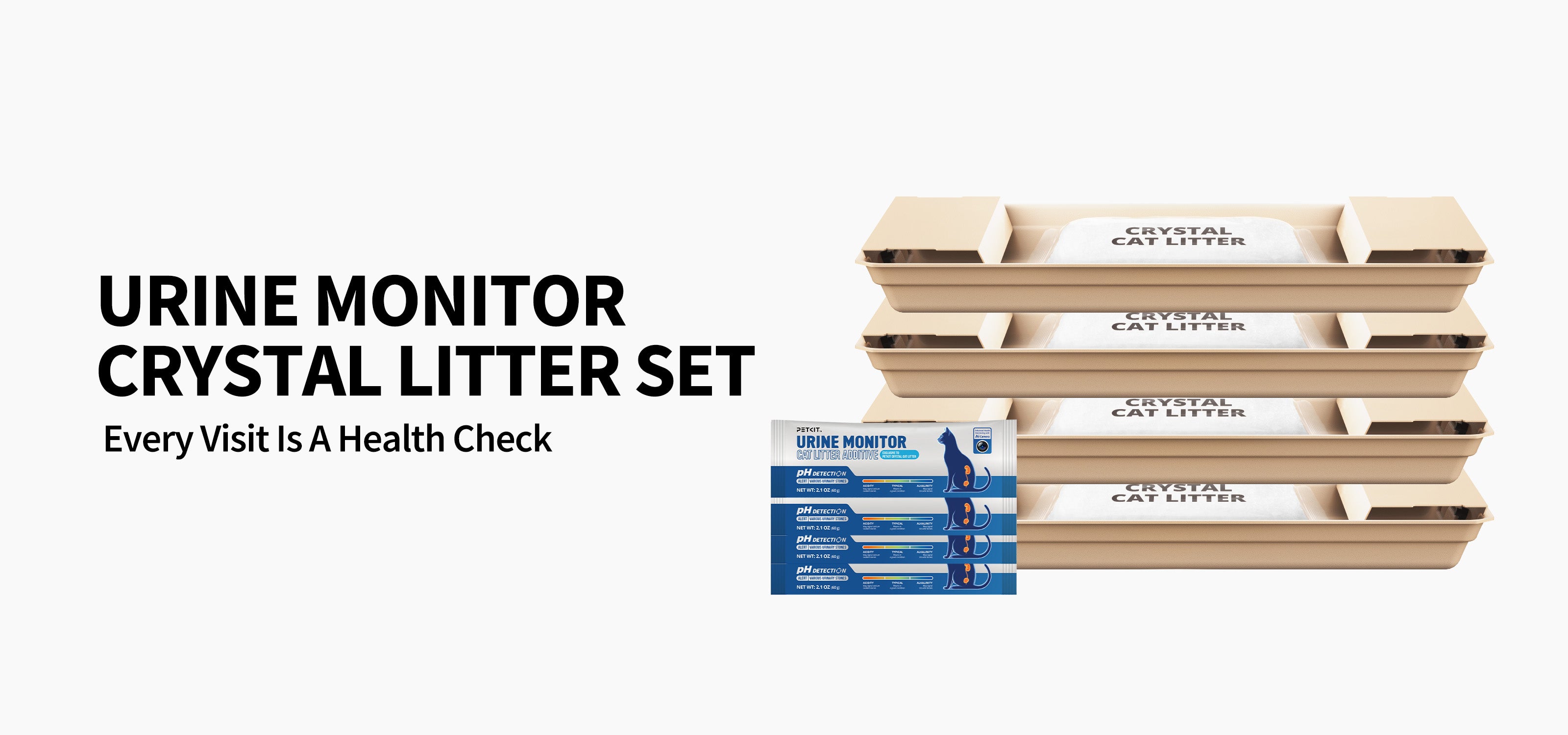 PETKIT Urine Monitor Crystal Litter Set makes every litter box visit a health check