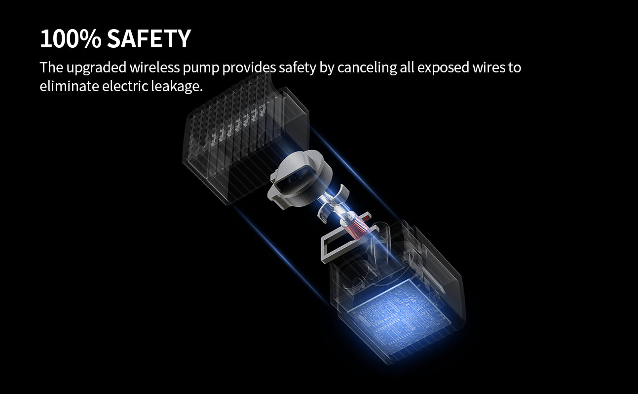 Wireless Pump Replacement featuring a fully cordless structure that eliminates exposed wires and reduces the risk of electric leakage