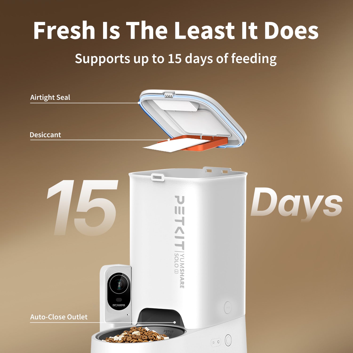 YumShare Solo 2 Automatic Cat Feeder with AI Camera