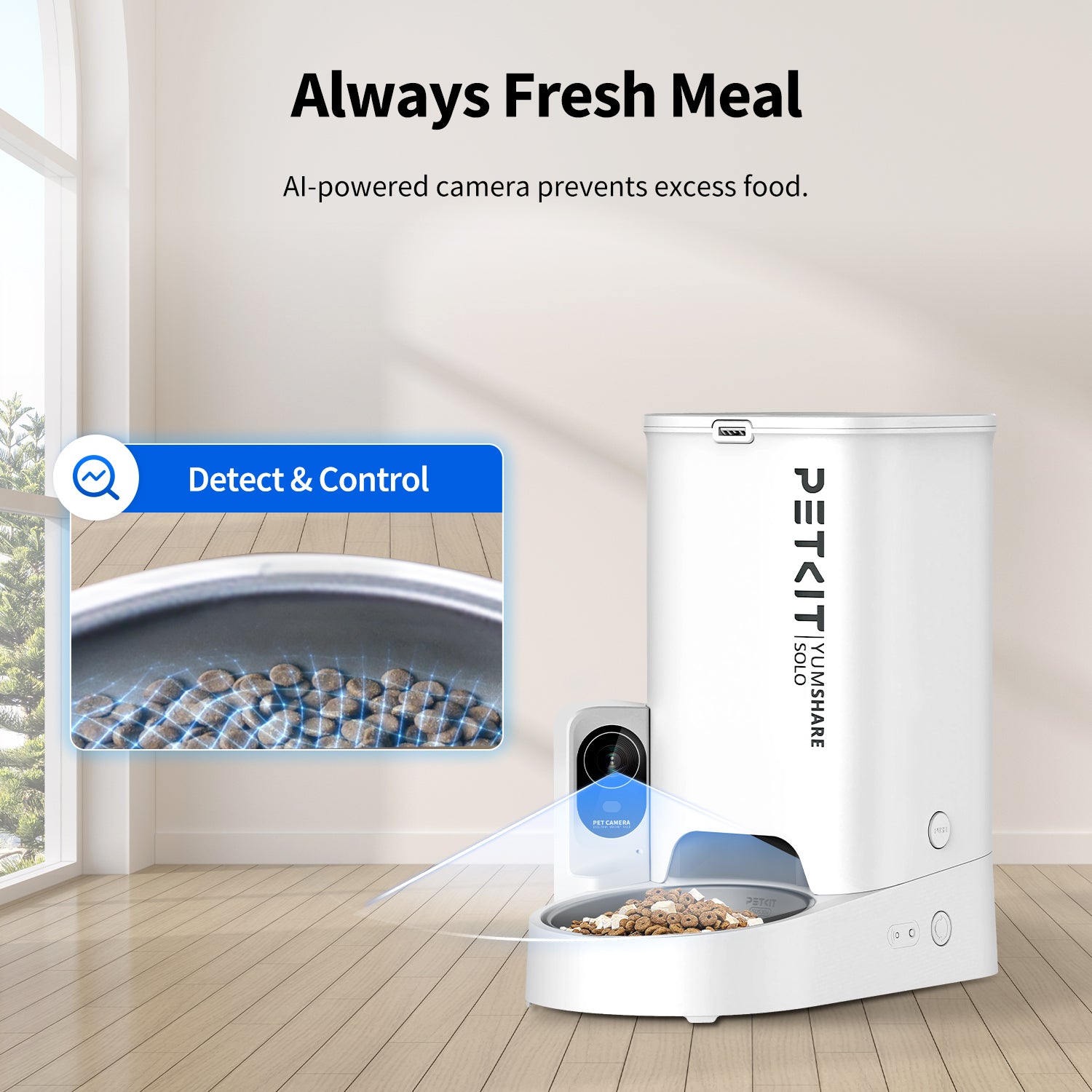 YumShare Solo Automatic Cat Feeder with AI Camera