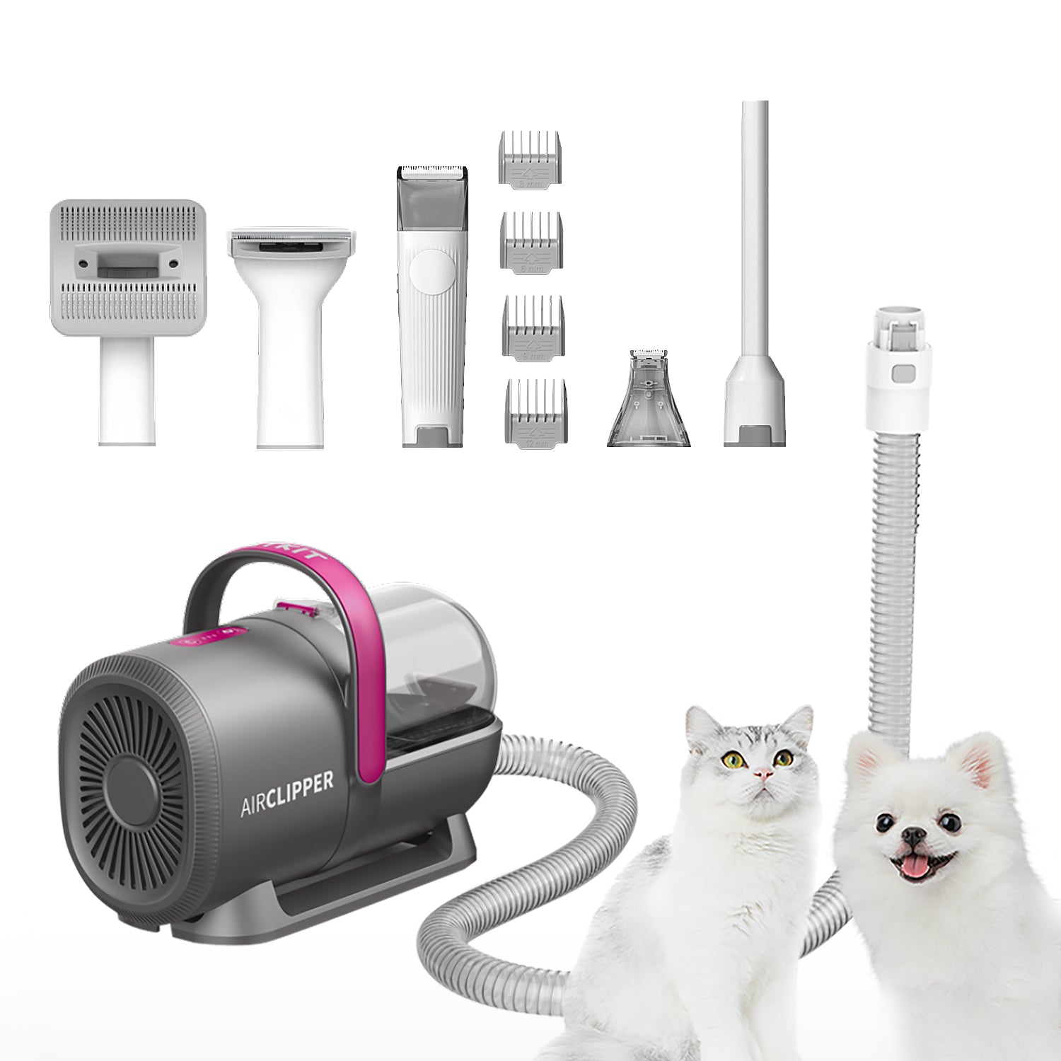 PETKIT FurWaker 5-in-1 Pet Grooming Kit AirClipper Professional Pet Hair  Shedding Dog Paw Trimmer 1.4L Dust Cup Cat Brush Grooming Tools