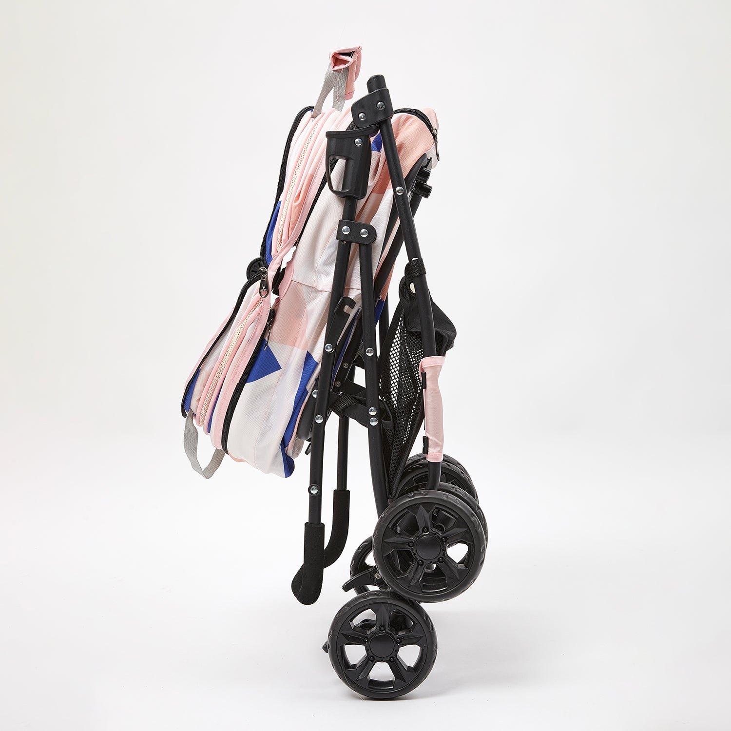 Bon Voyage Pet Stroller designed with a foldable structure for easy storage and space-saving transport when not in use